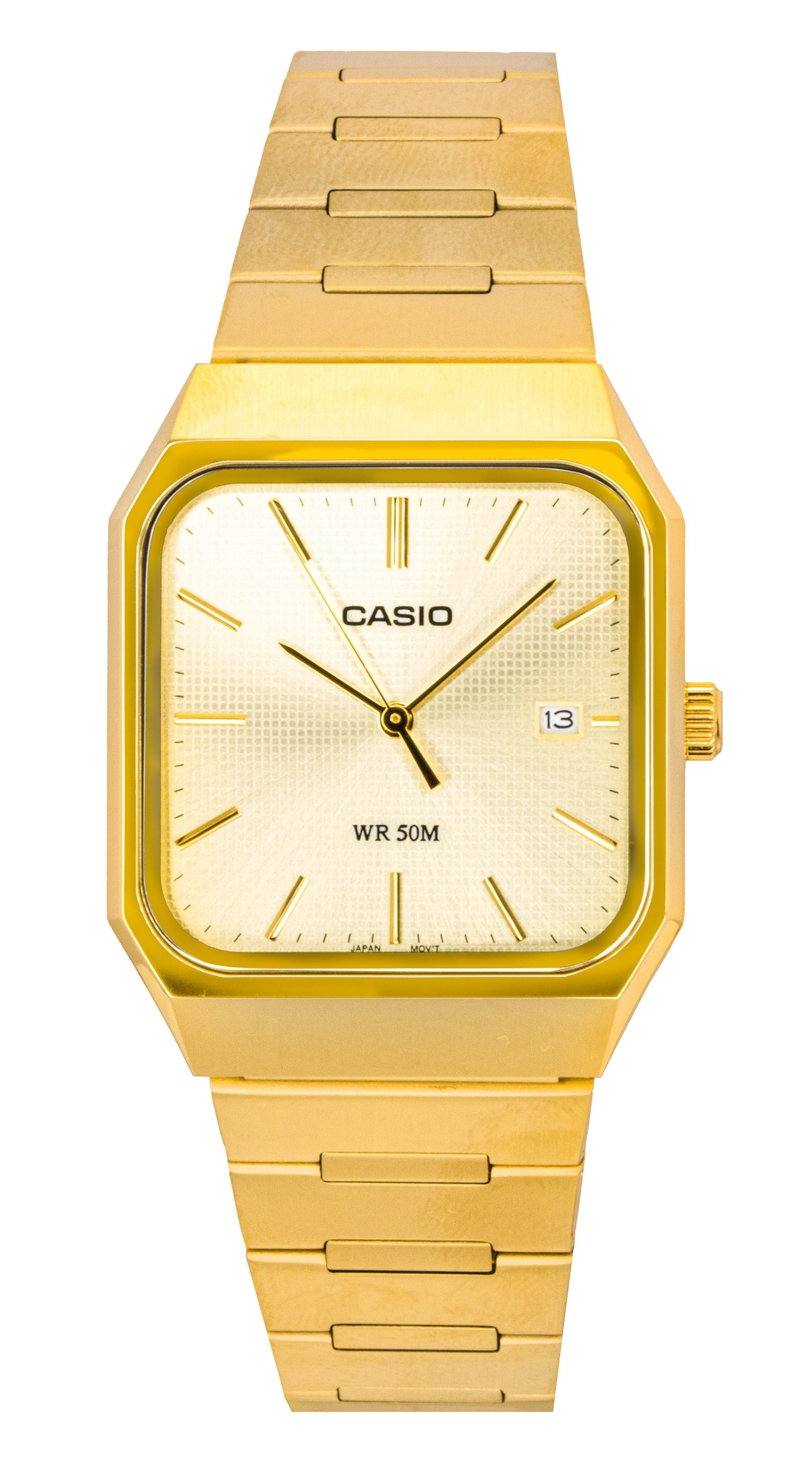 Casio Standard Analog Stainless Steel Gold Dial Quartz MTP - B185G - 9AV Men's Watch - Prestige Stones