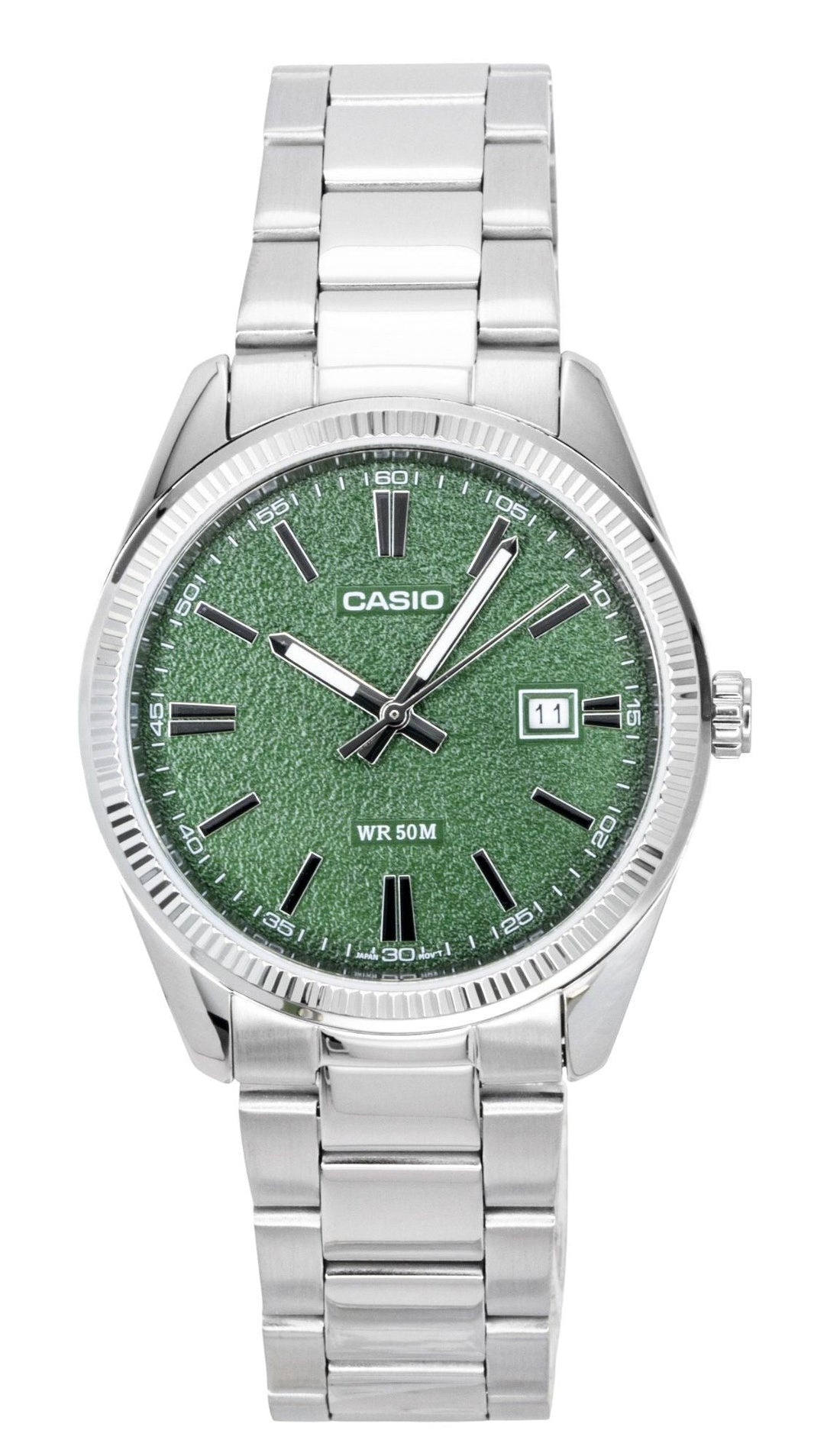 Casio Standard Analog Stainless Steel Green Dial Quartz MTP - 1302DA - 3AV Men's Watch - Prestige Stones