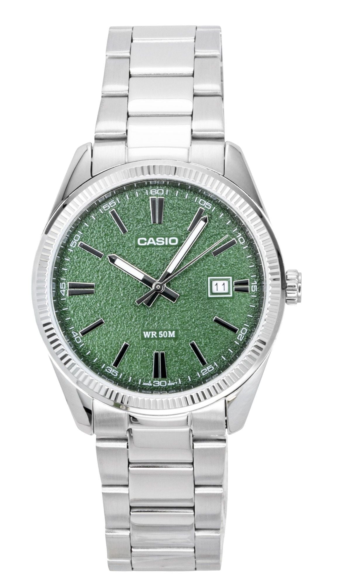 Casio Standard Analog Stainless Steel Green Dial Quartz MTP - 1302DA - 3AV Men's Watch - Prestige Stones