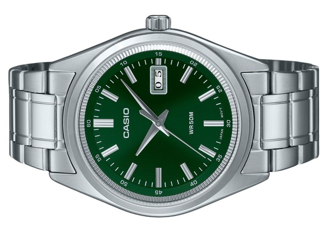 Casio Standard Analog Stainless Steel Green Dial Quartz MTP - B180D - 3AV Men's Watch - Prestige Stones