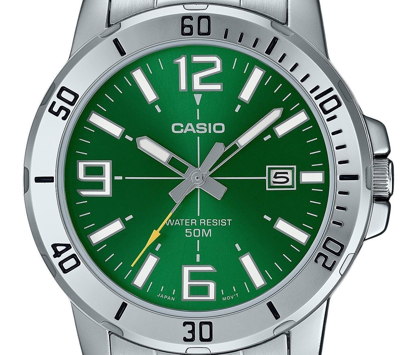 Casio Standard Analog Stainless Steel Green Dial Quartz MTP - VD01D - 3BV Men's Watch - Prestige Stones