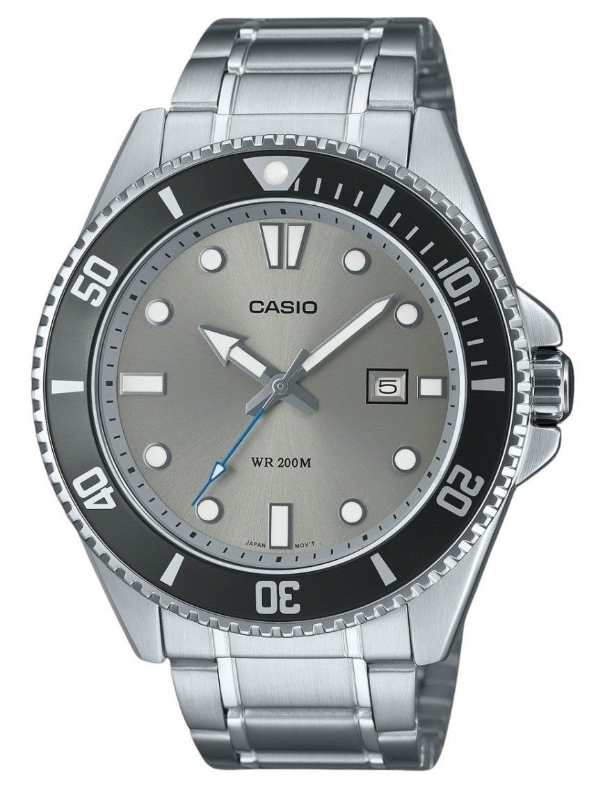Casio Standard Analog Stainless Steel Grey Dial Quartz MDV - 107D - 8AV 200M Men's Watch - Prestige Stones