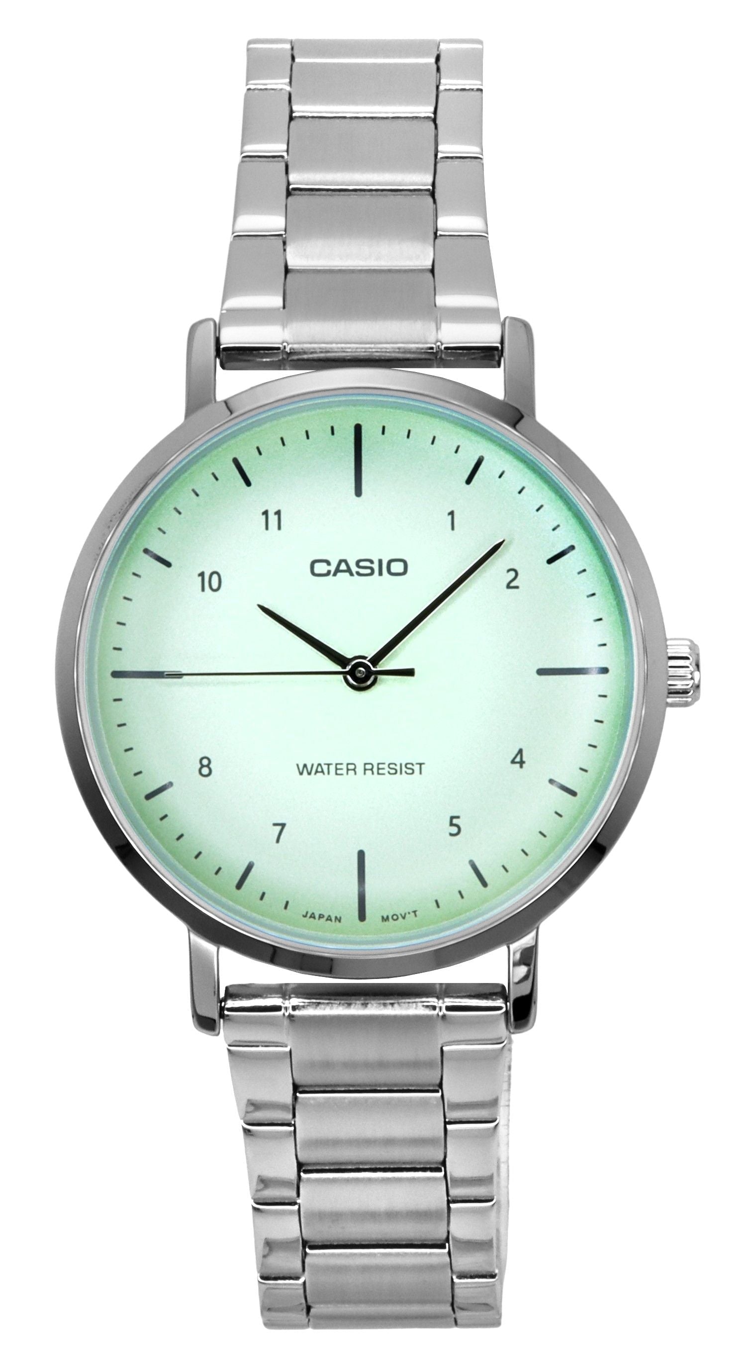 Casio Standard Analog Stainless Steel Mint Green Dial Quartz LTP - VT03D - 3B Women's Watch - Prestige Stones