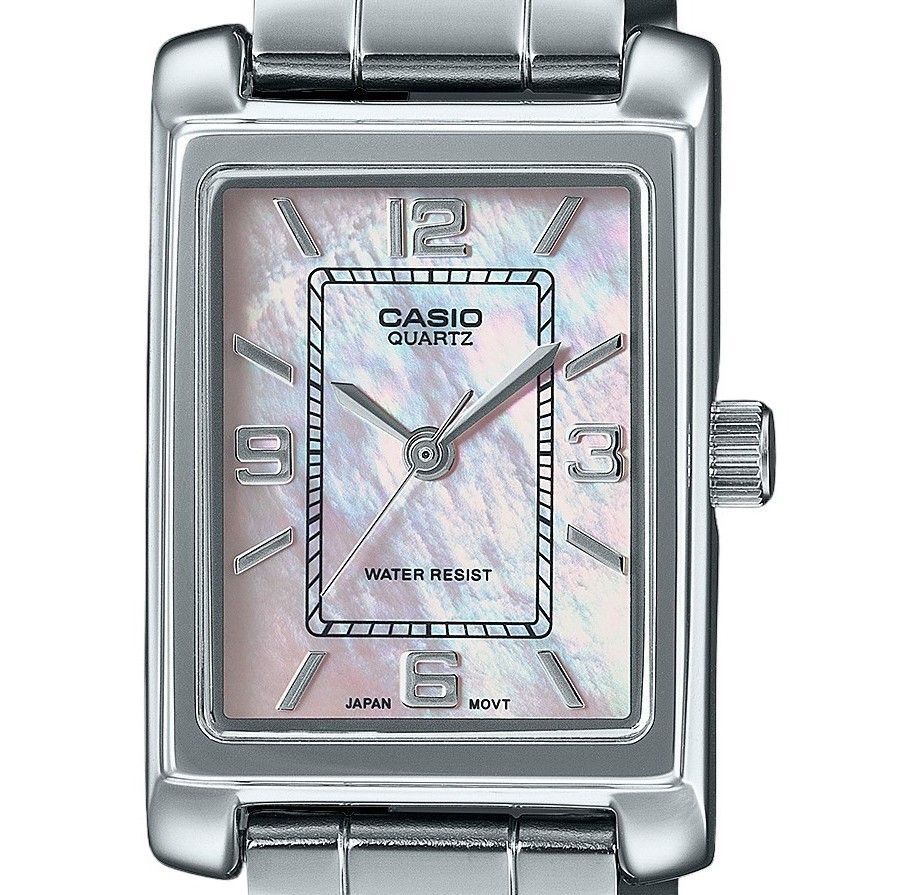 Casio Standard Analog Stainless Steel Mother Of Pearl Dial Quartz LTP - 1234DS - 4A Women's Watch - Prestige Stones