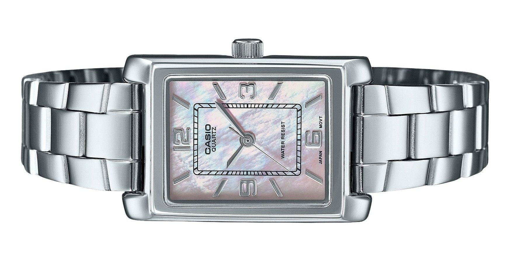 Casio Standard Analog Stainless Steel Mother Of Pearl Dial Quartz LTP - 1234DS - 4A Women's Watch - Prestige Stones