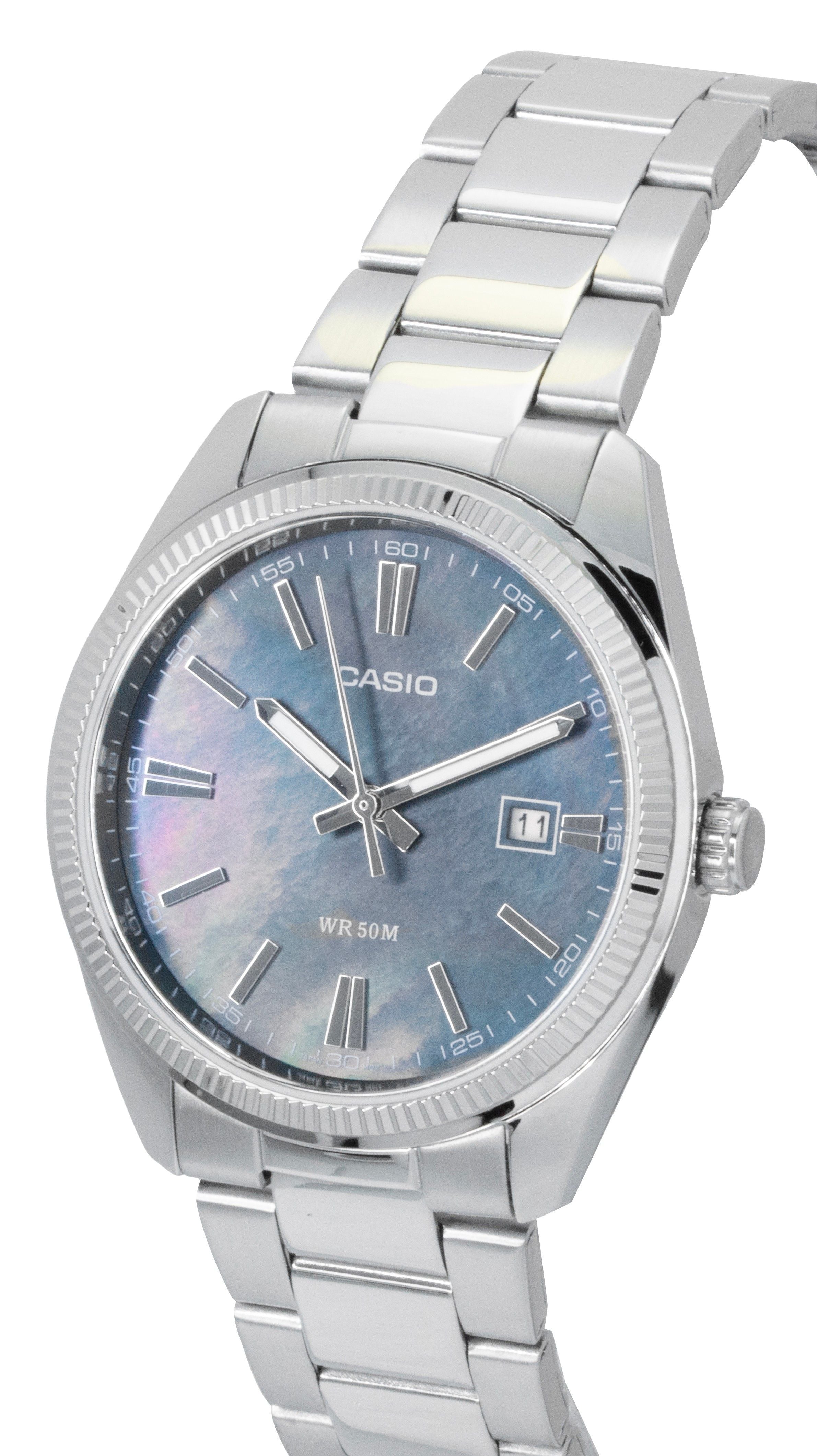 Casio Standard Analog Stainless Steel Mother Of Pearl Quartz MTP - 1302DS - 1AV Men's Watch - Prestige Stones