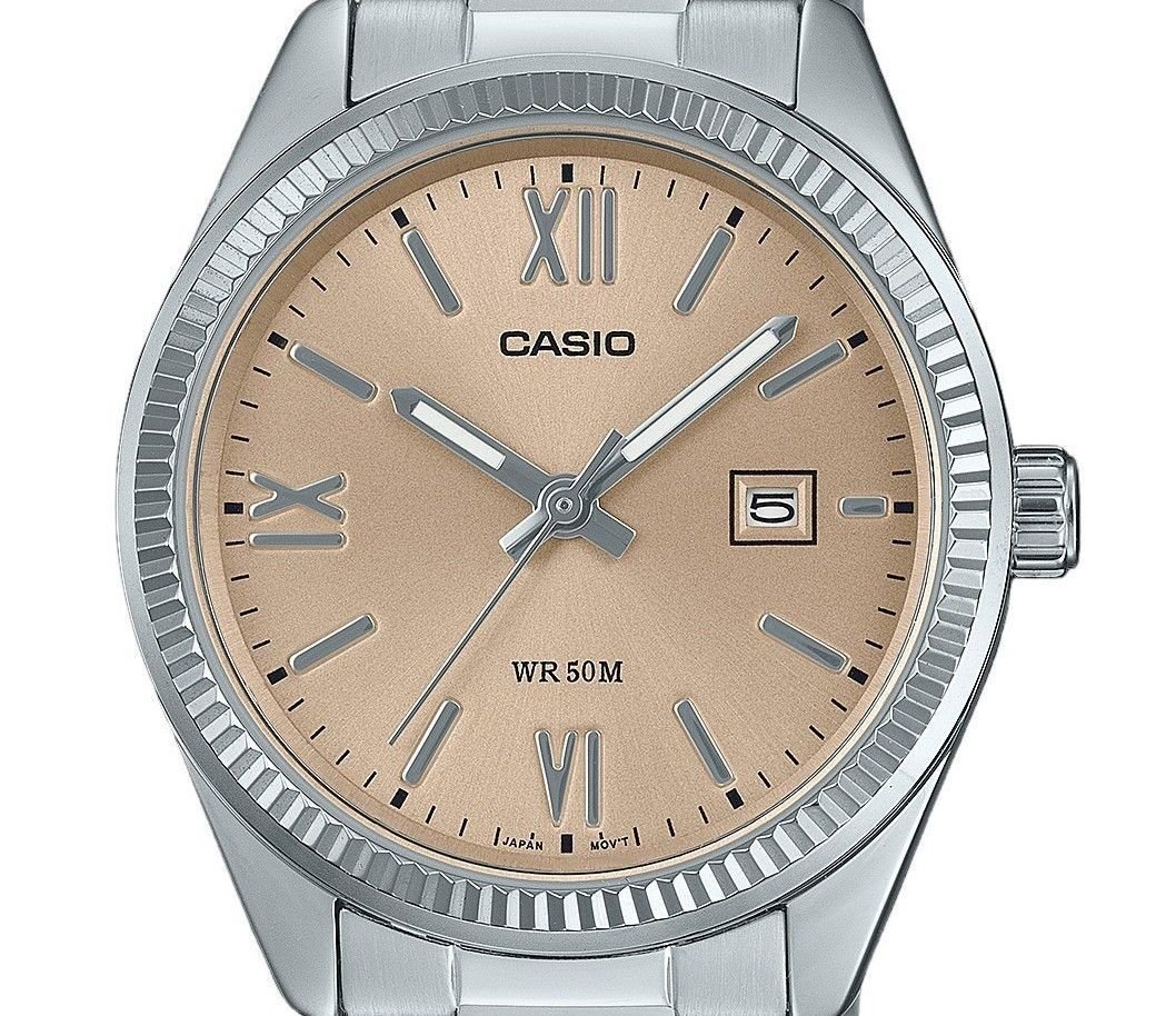 Casio Standard Analog Stainless Steel Peach Dial Quartz LTP - 1302DD - 4A2V Women's Watch - Prestige Stones