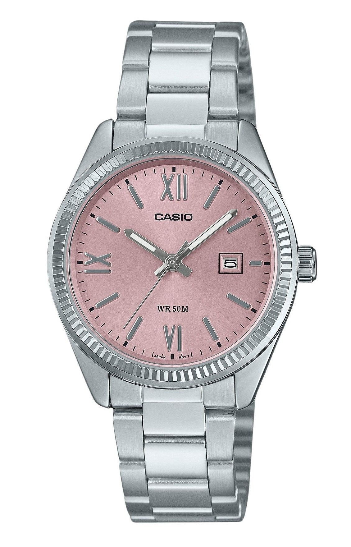 Casio Standard Analog Stainless Steel Pink Dial Quartz LTP - 1302DD - 4A1V Women's Watch - Prestige Stones
