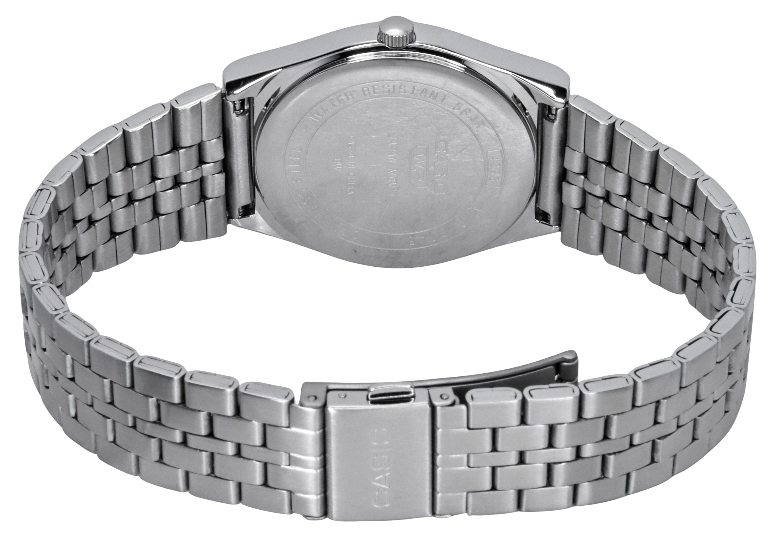 Casio Standard Analog Stainless Steel Red Dial Quartz MTP - B145D - 4A2V Unisex Watch - Prestige Stones