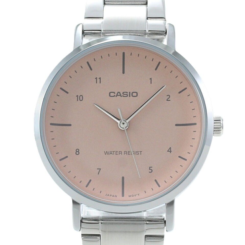 Casio Standard Analog Stainless Steel Salmon Dial Quartz LTP - VT03D - 4B Women's Watch - Prestige Stones