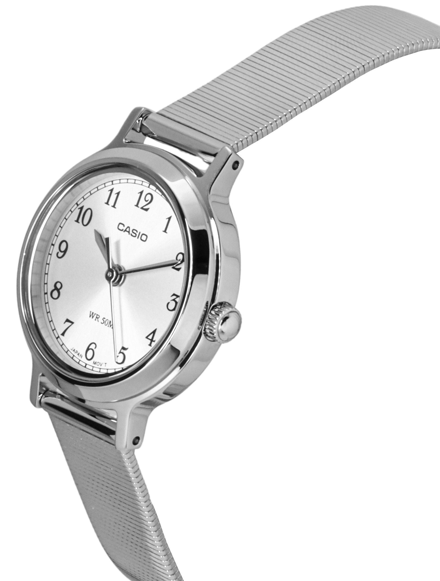 Casio Standard Analog Stainless Steel Silver Dial Quartz LTP - B170D - 7BV Women's Watch - Prestige Stones