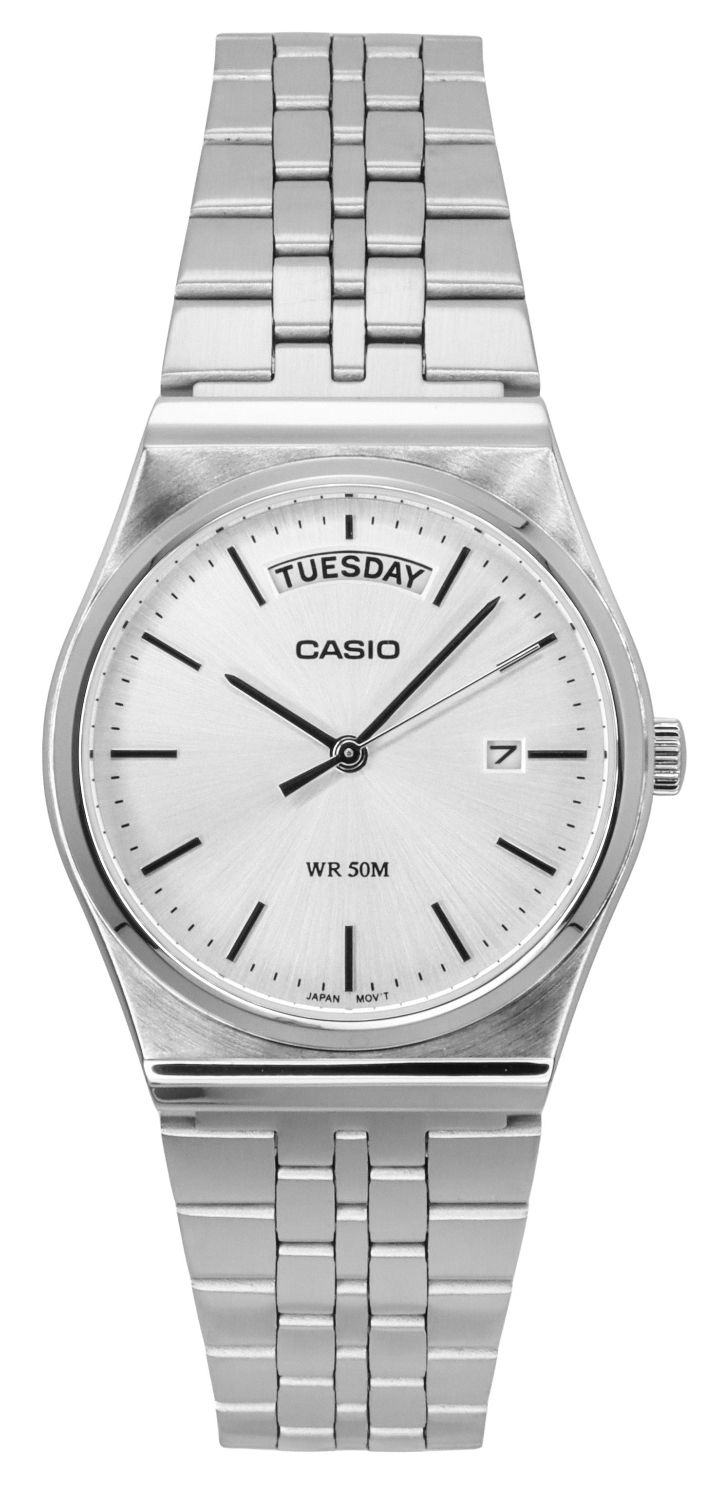 Casio Standard Analog Stainless Steel Silver Dial Quartz MTP - B146D - 7AV Men's Watch - Prestige Stones