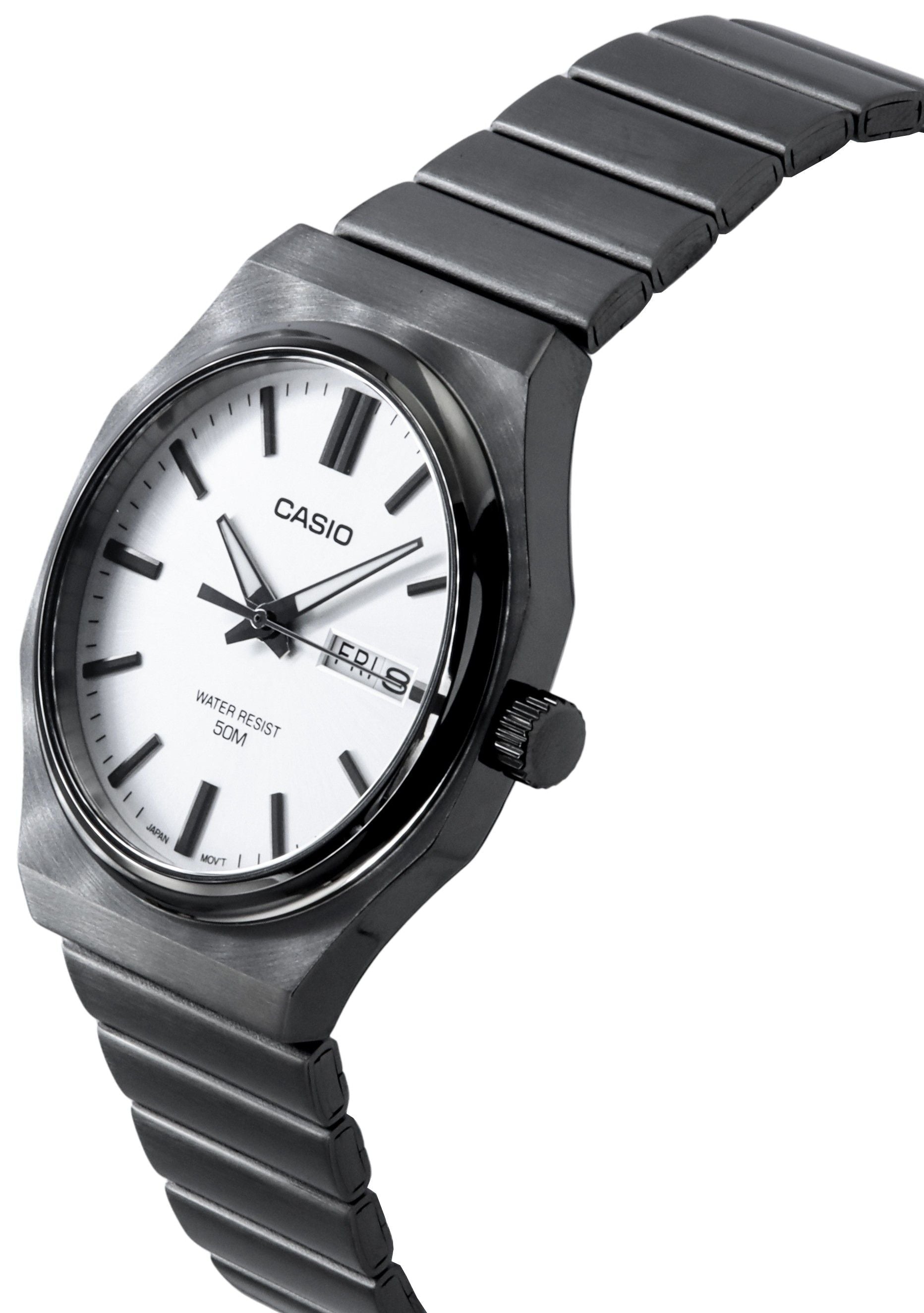 Casio Standard Analog Stainless Steel Silver Dial Quartz MTP - E735B - 7AV Men's Watch - Prestige Stones