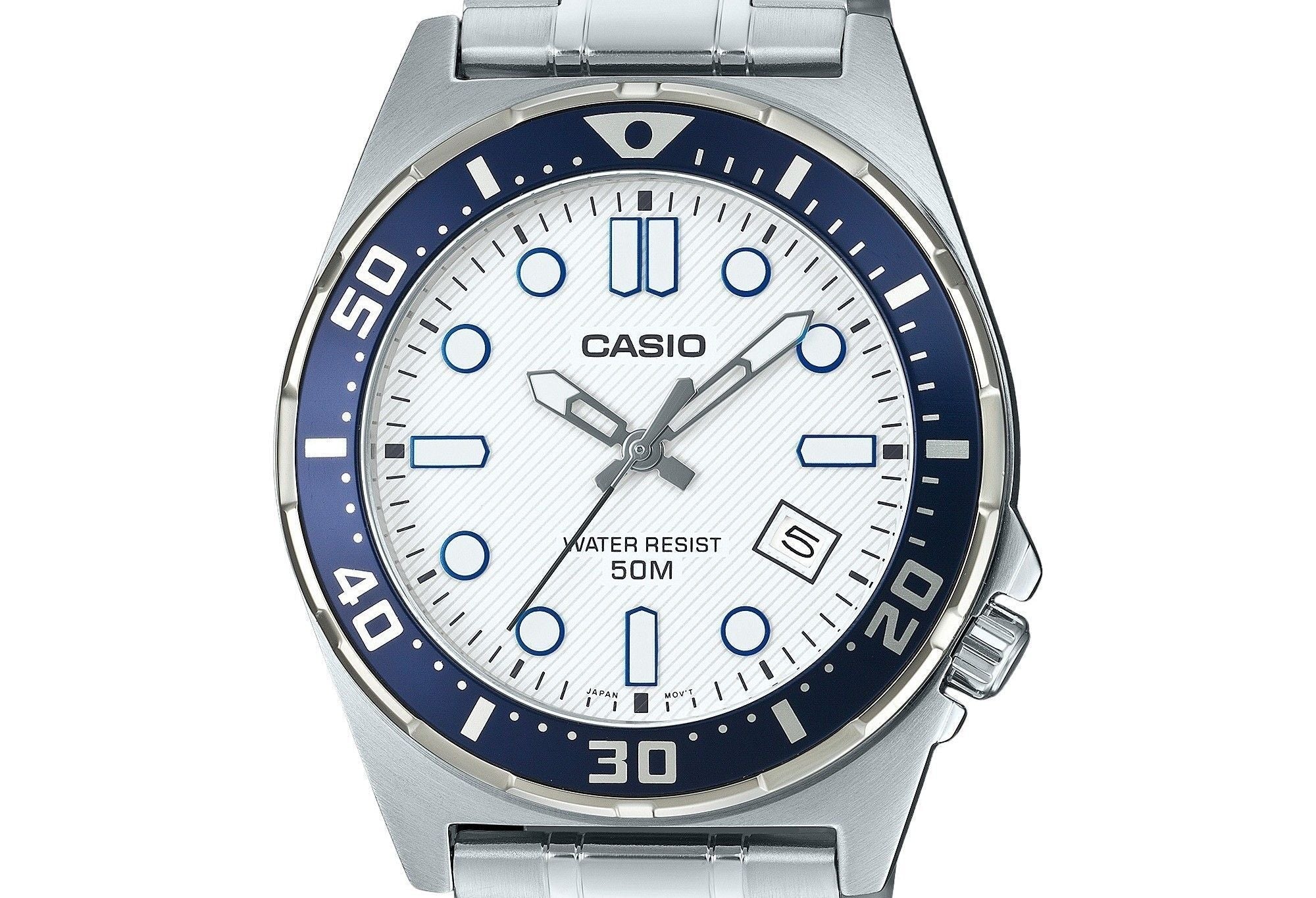Casio Standard Analog Stainless Steel White Dial Quartz MTD - 135D - 7AV Men's Watch - Prestige Stones