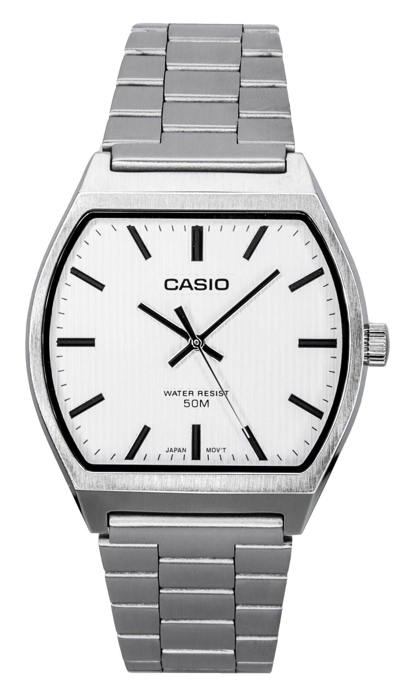 Casio Standard Analog Stainless Steel White Dial Quartz MTP - B140D - 7A Men's Watch - Prestige Stones