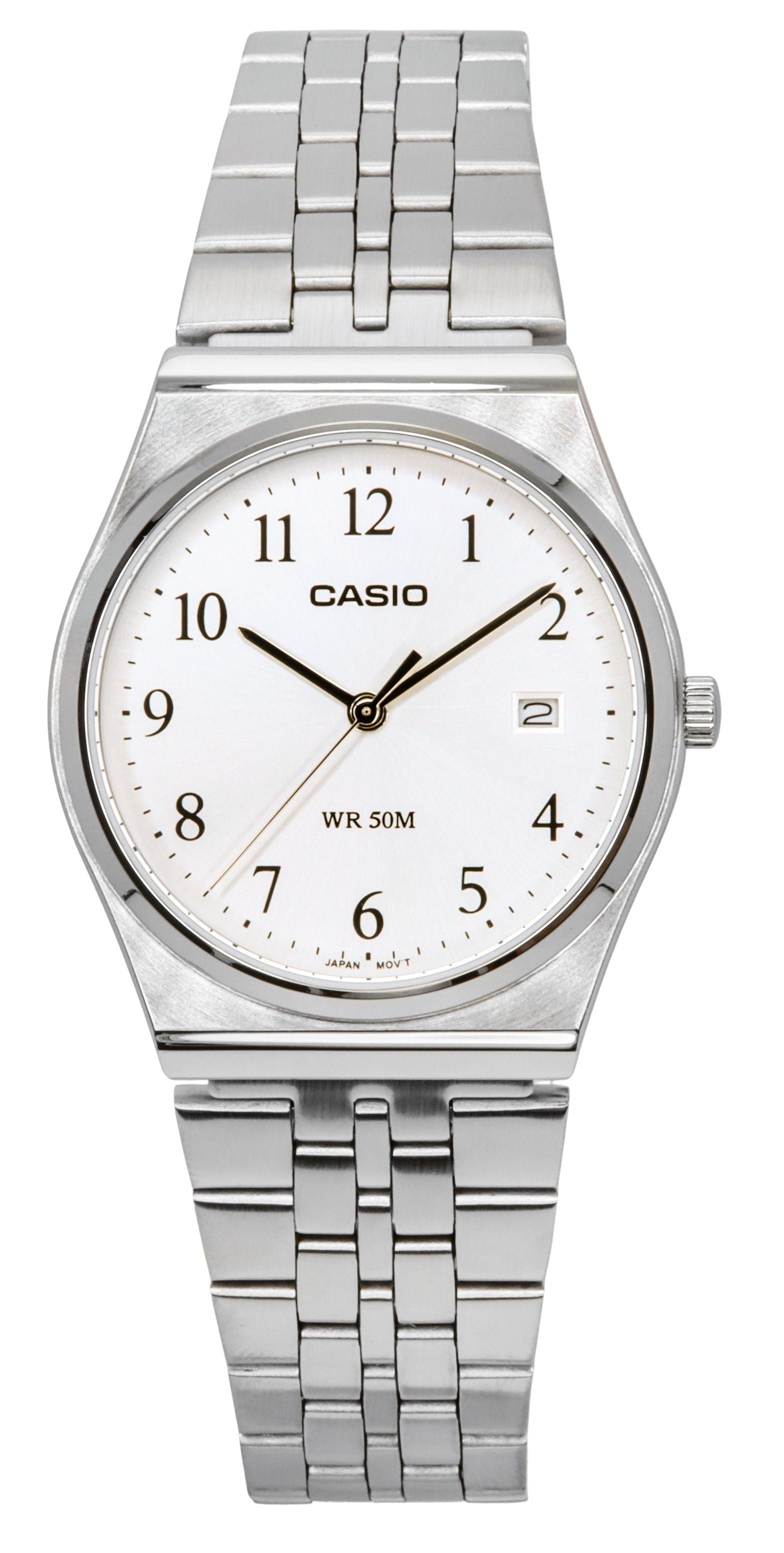 Casio Standard Analog Stainless Steel White Dial Quartz MTP - B145D - 7B Men's Watch - Prestige Stones