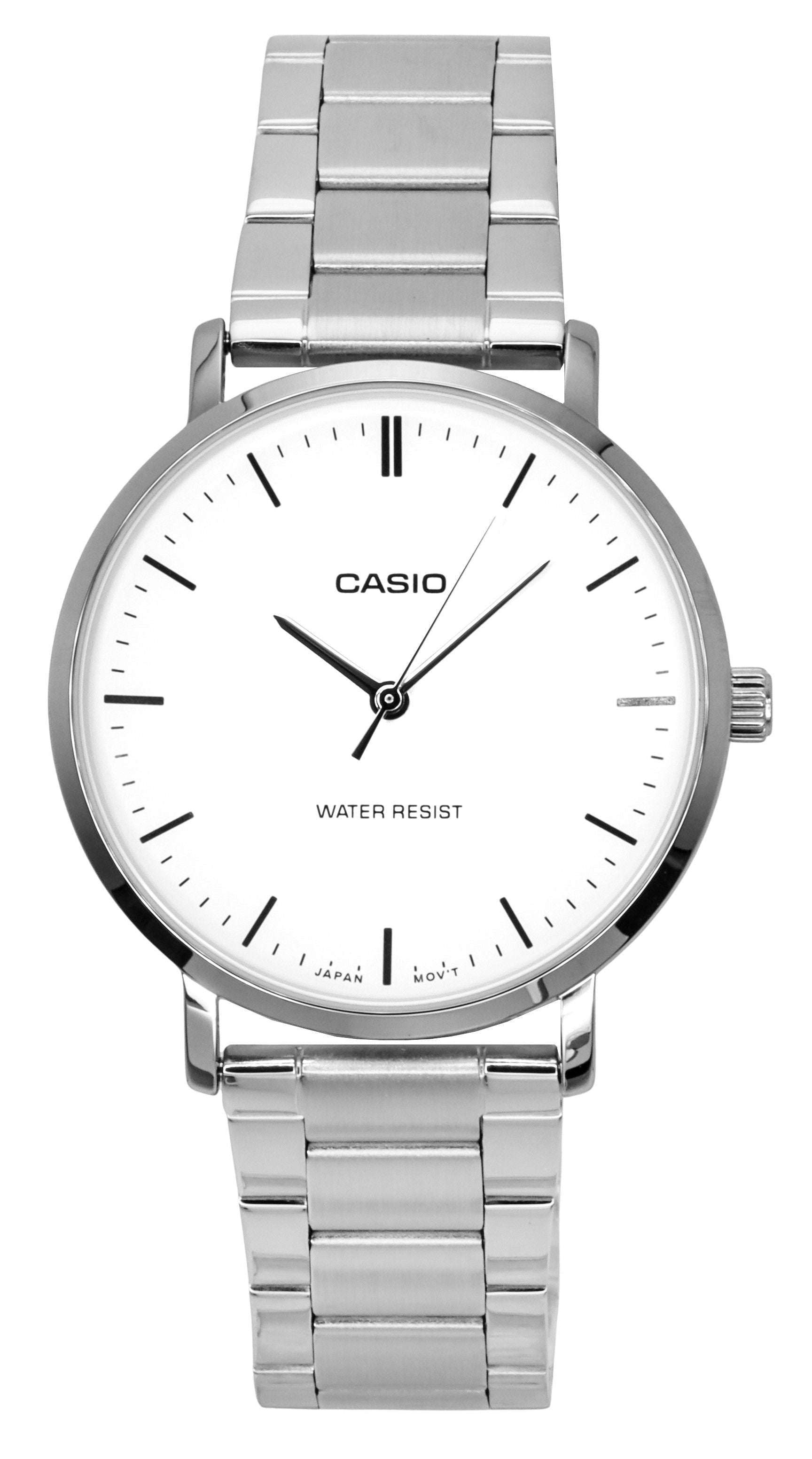 Casio Standard Analog Stainless Steel White Dial Quartz MTP - VT04D - 7E Men's Watch - Prestige Stones