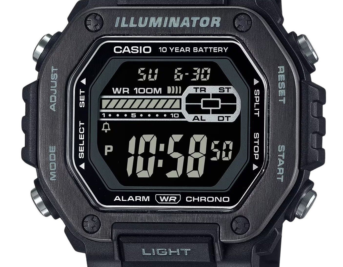 Casio Standard Digital Black Resin Strap Blue Dial Quartz MWD - 110HB - 1BV 100M Men's Watch - Prestige Stones