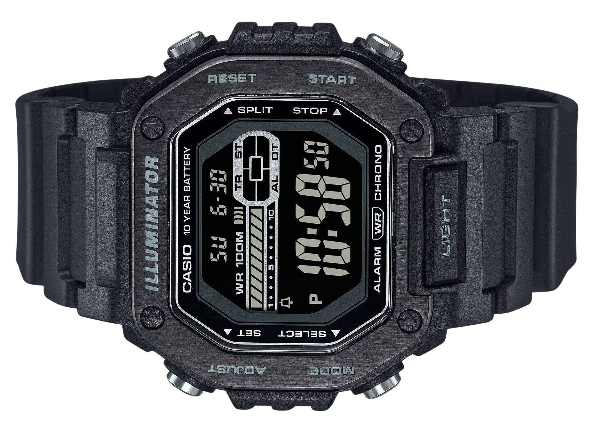 Casio Standard Digital Black Resin Strap Blue Dial Quartz MWD - 110HB - 1BV 100M Men's Watch - Prestige Stones