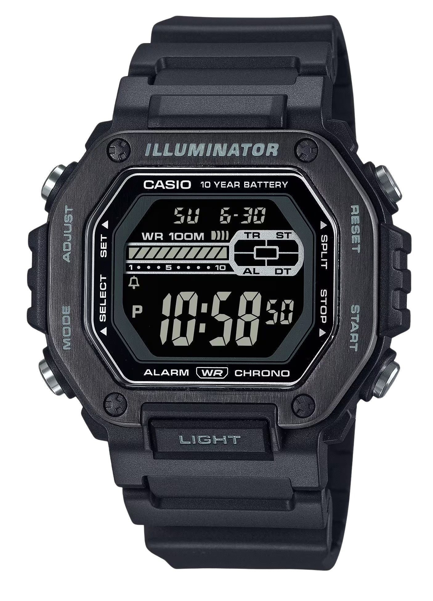 Casio Standard Digital Black Resin Strap Blue Dial Quartz MWD - 110HB - 1BV 100M Men's Watch - Prestige Stones