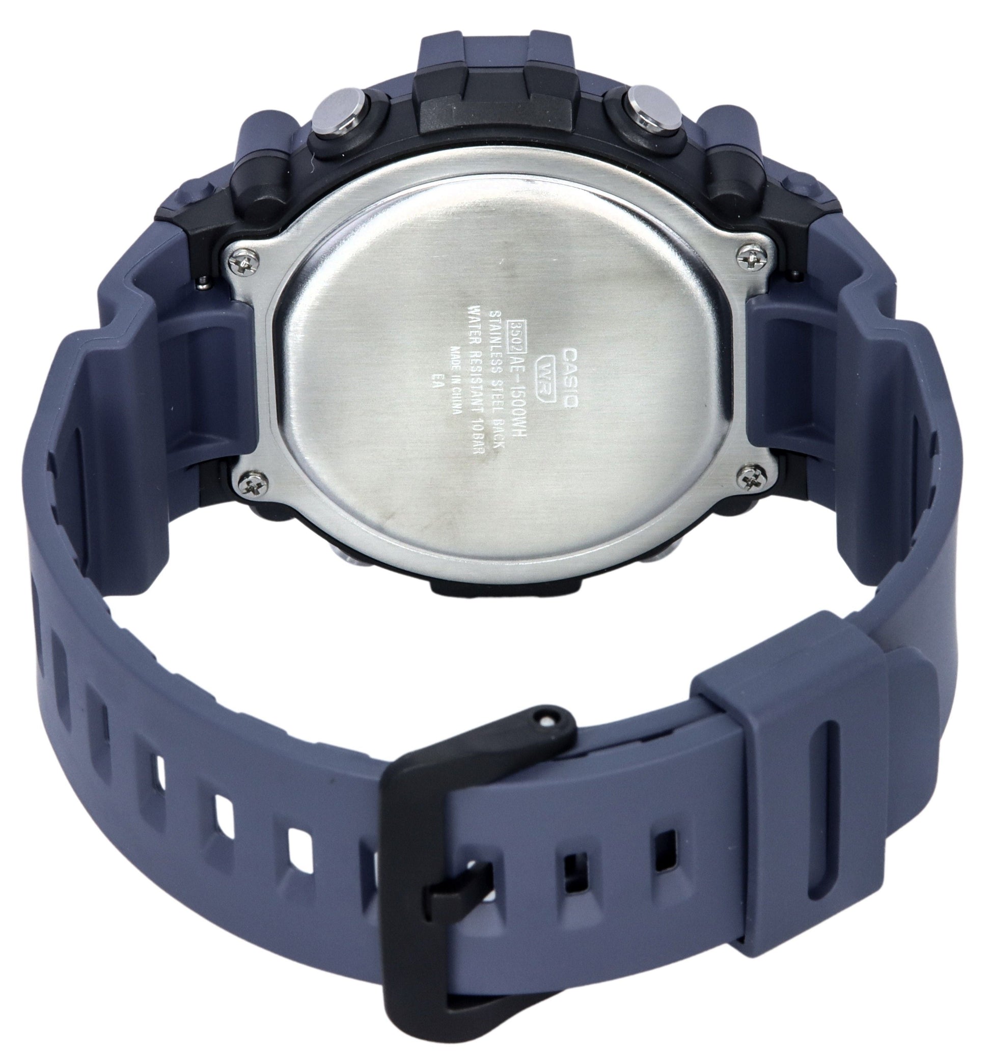 Casio Standard Digital Blue Resin Strap Quartz AE - 1500WH - 2A 100M Men's Watch - Prestige Stones