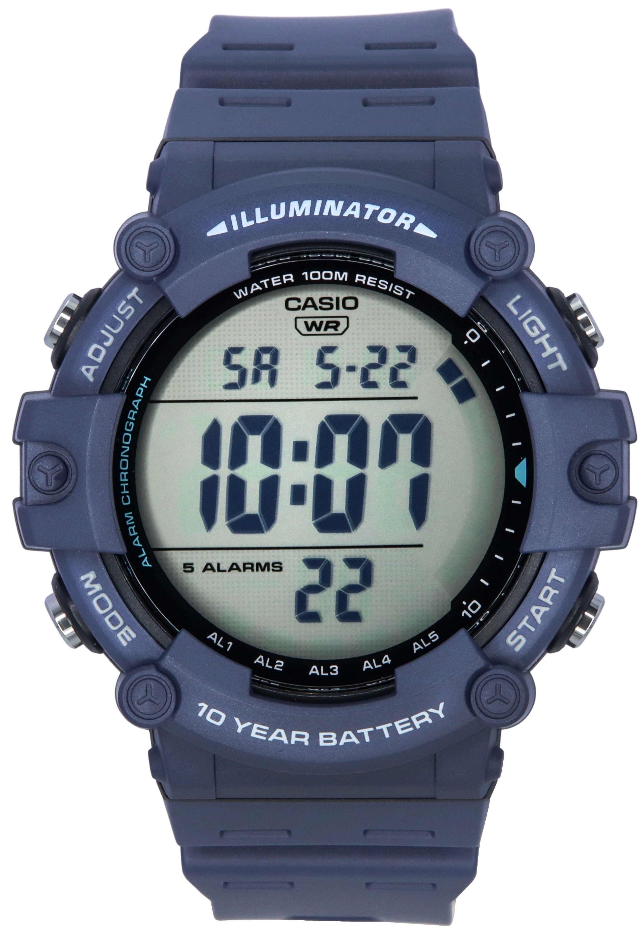 Casio Standard Digital Blue Resin Strap Quartz AE - 1500WH - 2A 100M Men's Watch - Prestige Stones