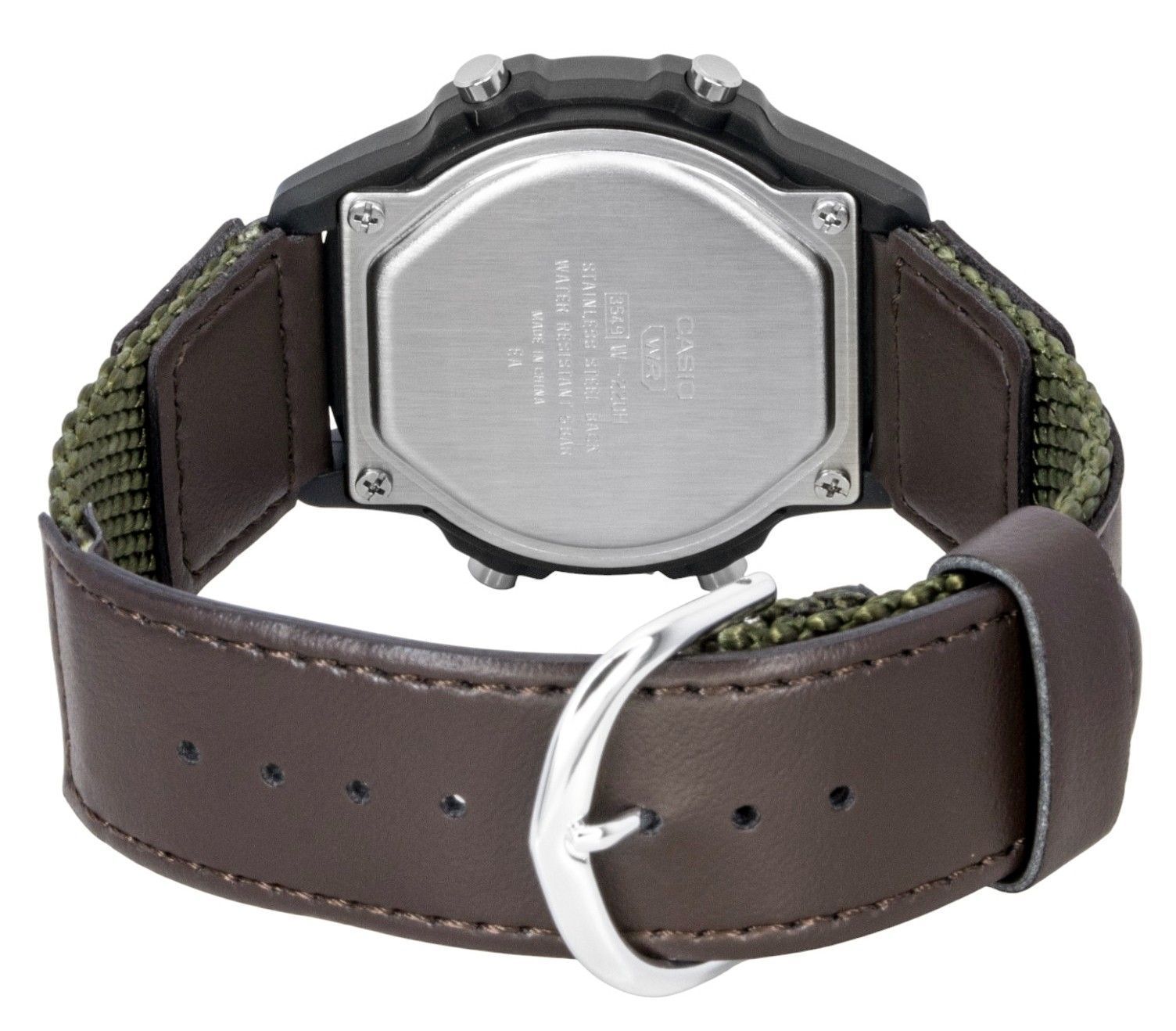 Casio Standard Digital Leather And Cloth Strap Quartz W - 220HF - 3AV Unisex Watch - Prestige Stones