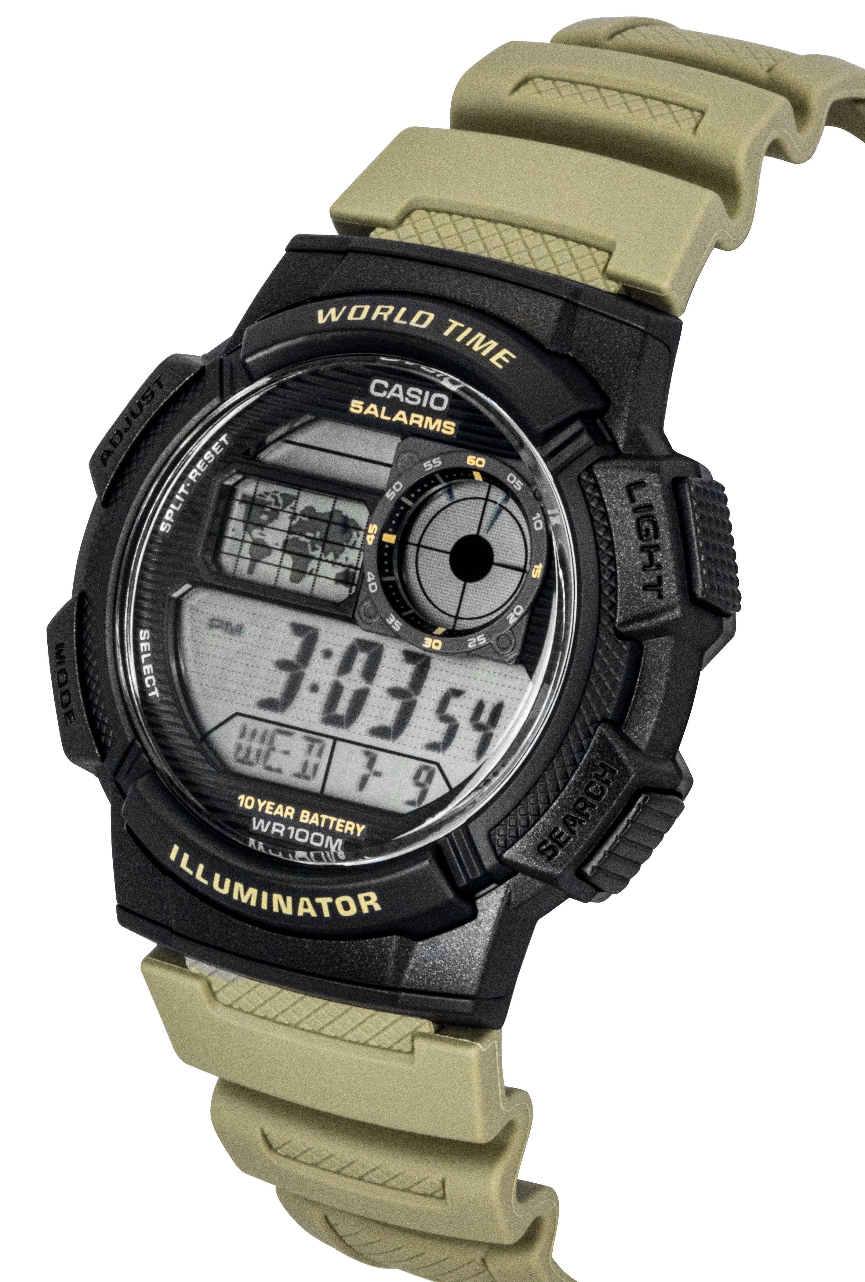 Casio Standard Digital Resin Strap Quartz AE - 1000W - 5AV 100M Men's Watch - Prestige Stones