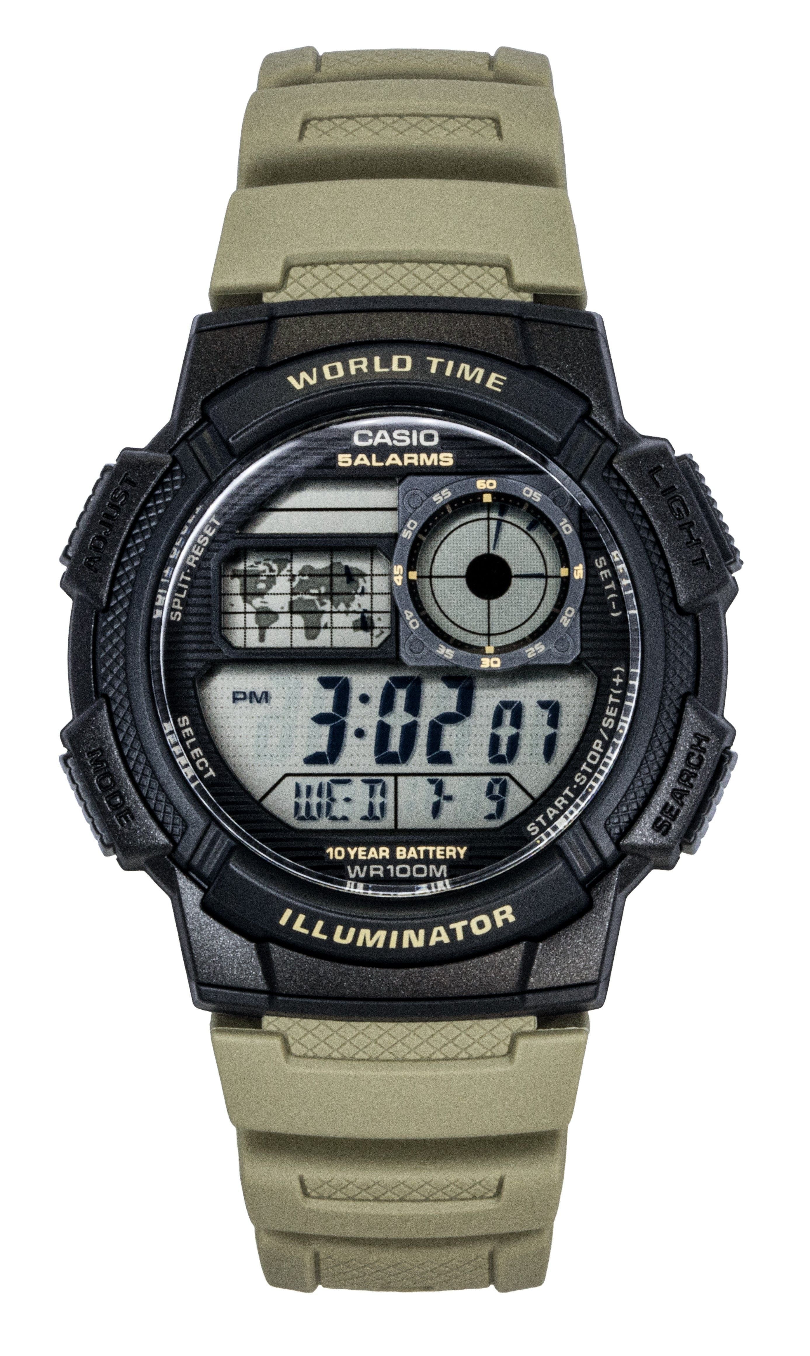 Casio Standard Digital Resin Strap Quartz AE - 1000W - 5AV 100M Men's Watch - Prestige Stones
