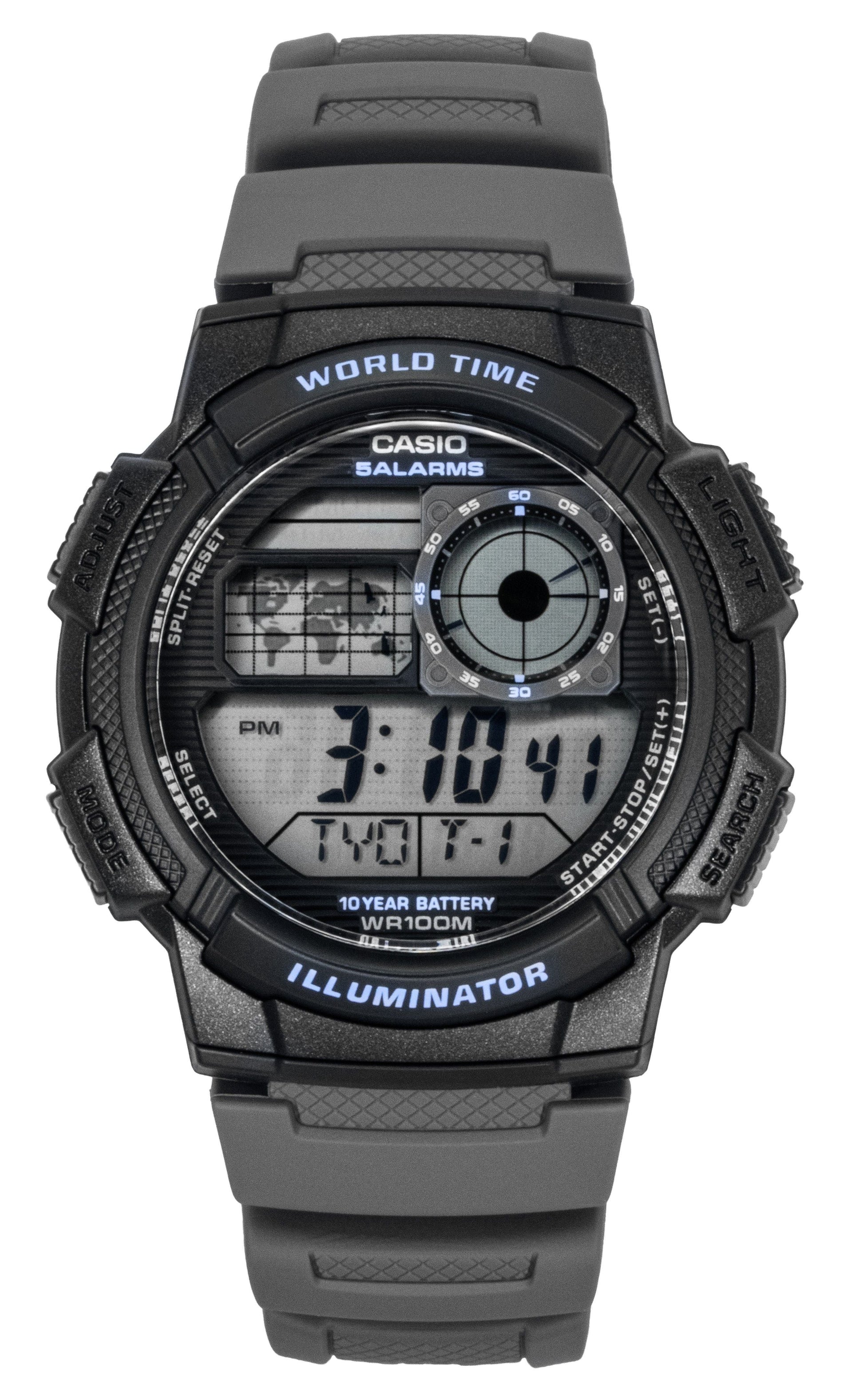 Casio Standard Digital Resin Strap Quartz AE - 1000W - 8AV 100M Men's Watch - Prestige Stones