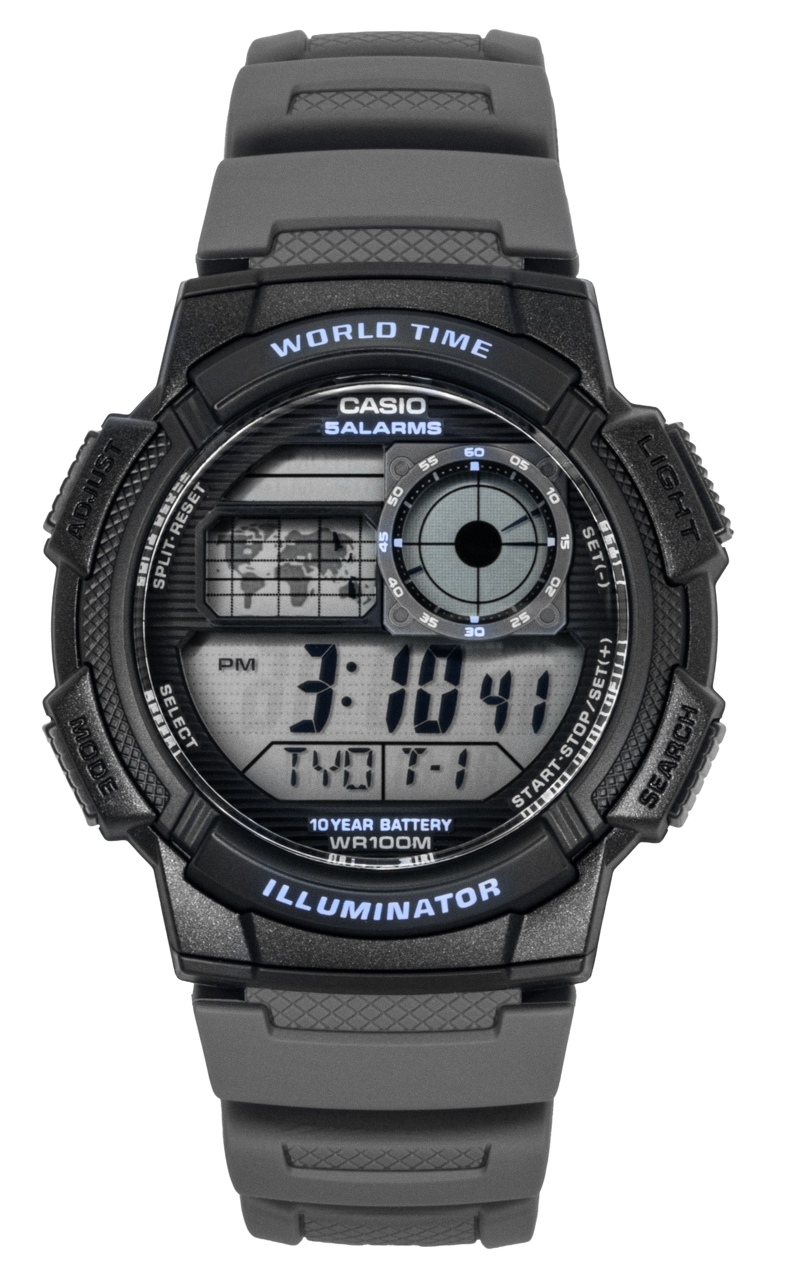 Casio Standard Digital Resin Strap Quartz AE - 1000W - 8AV 100M Men's Watch - Prestige Stones