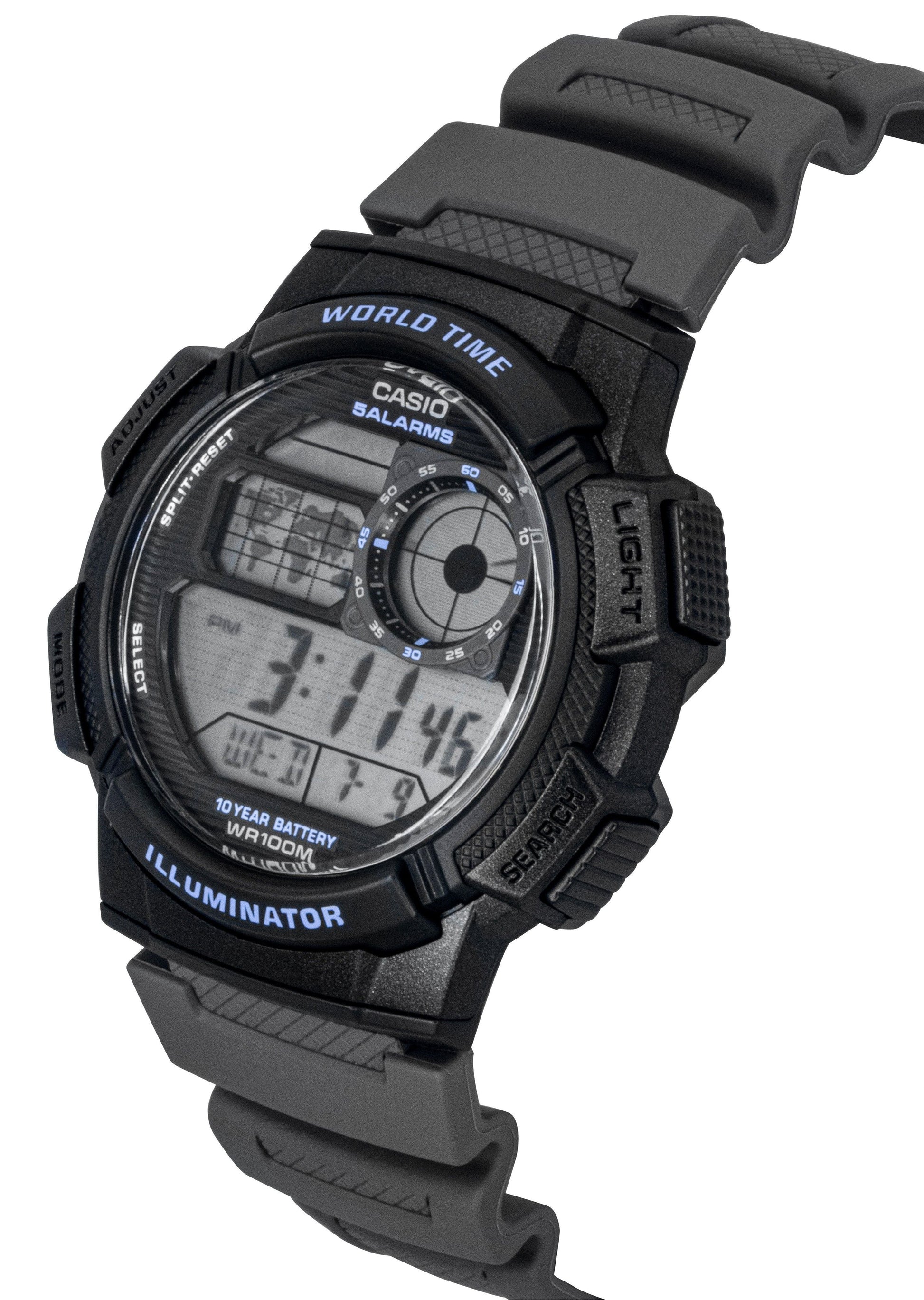 Casio Standard Digital Resin Strap Quartz AE - 1000W - 8AV 100M Men's Watch - Prestige Stones