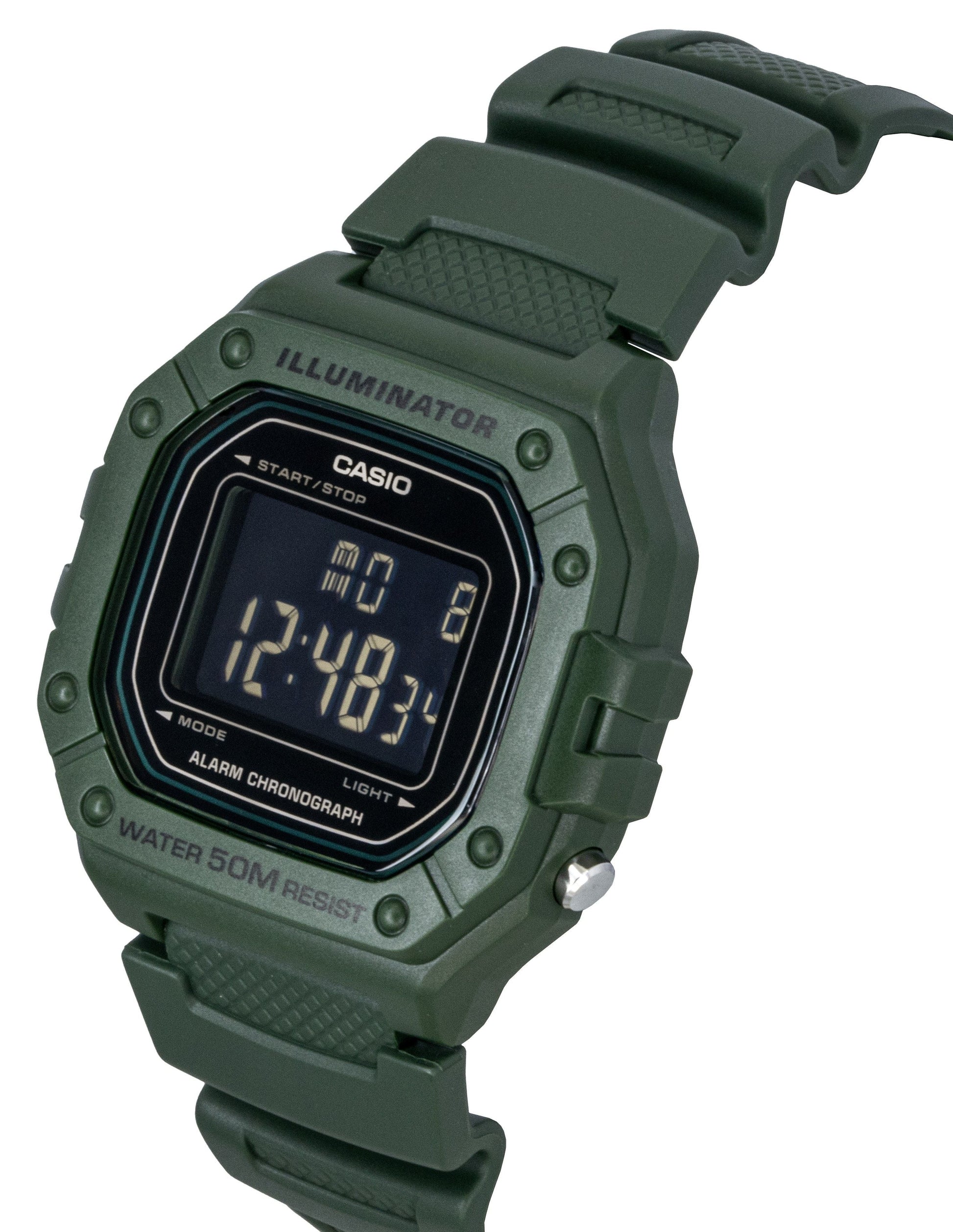 Casio Standard Digital Resin Strap Quartz W - 218H - 3BV Men's Watch - Prestige Stones