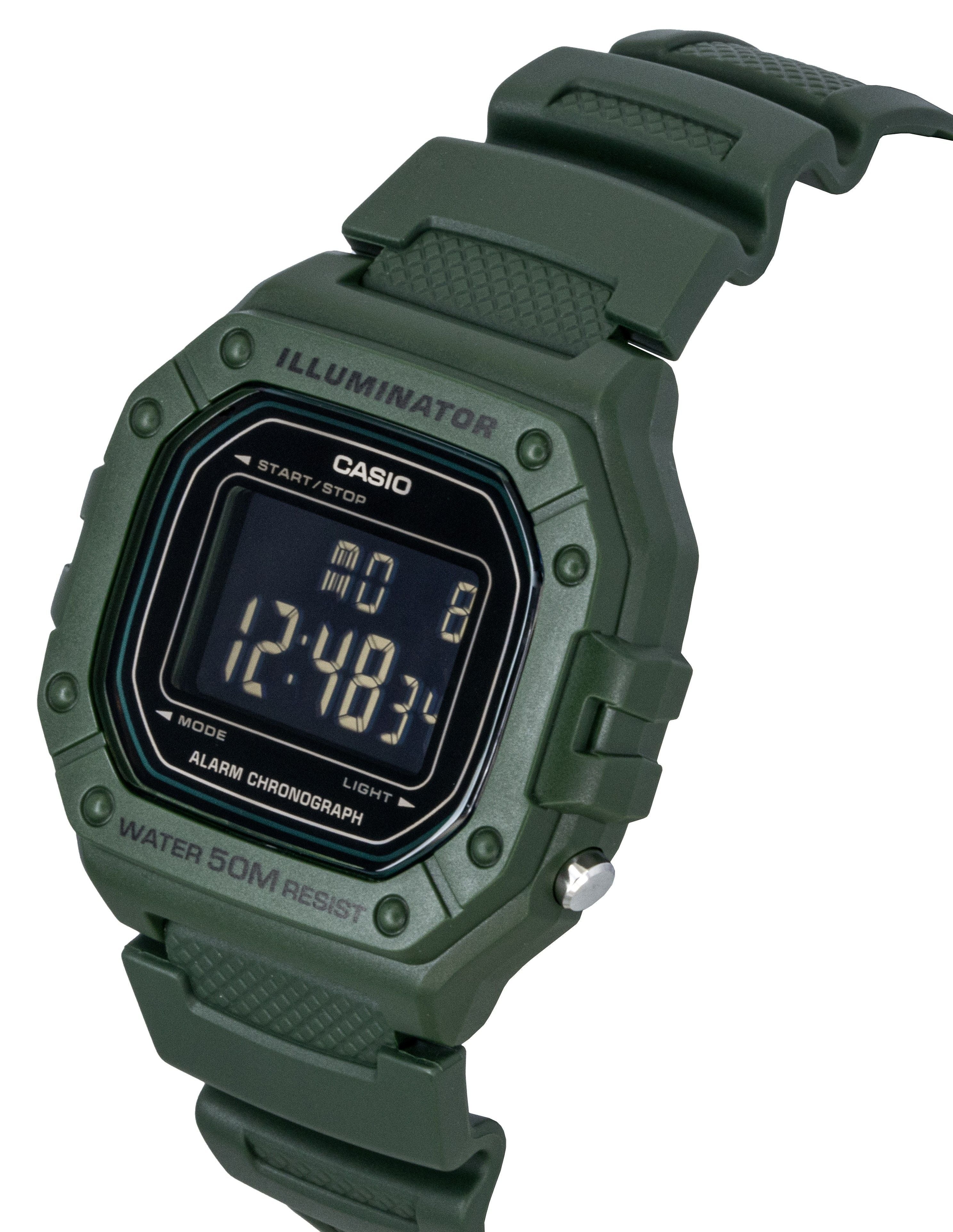 Casio Standard Digital Resin Strap Quartz W - 218H - 3BV Men's Watch - Prestige Stones