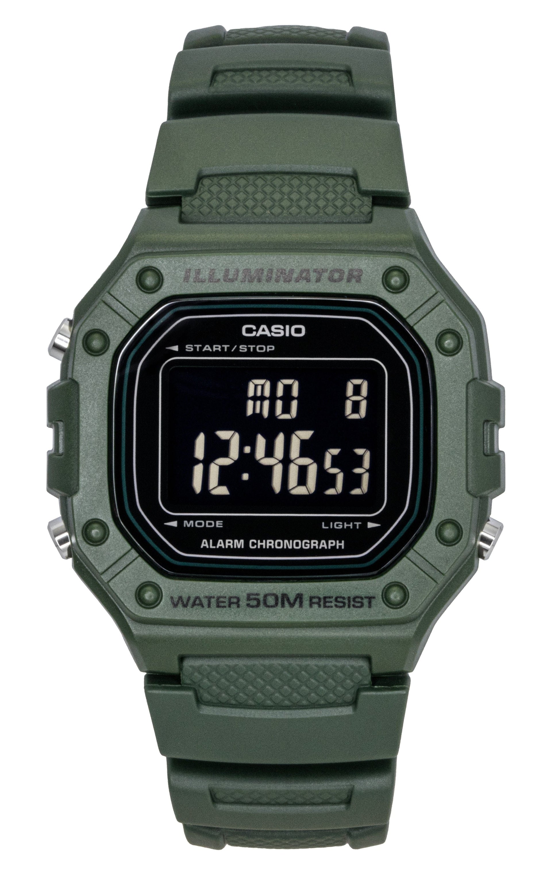 Casio Standard Digital Resin Strap Quartz W - 218H - 3BV Men's Watch - Prestige Stones