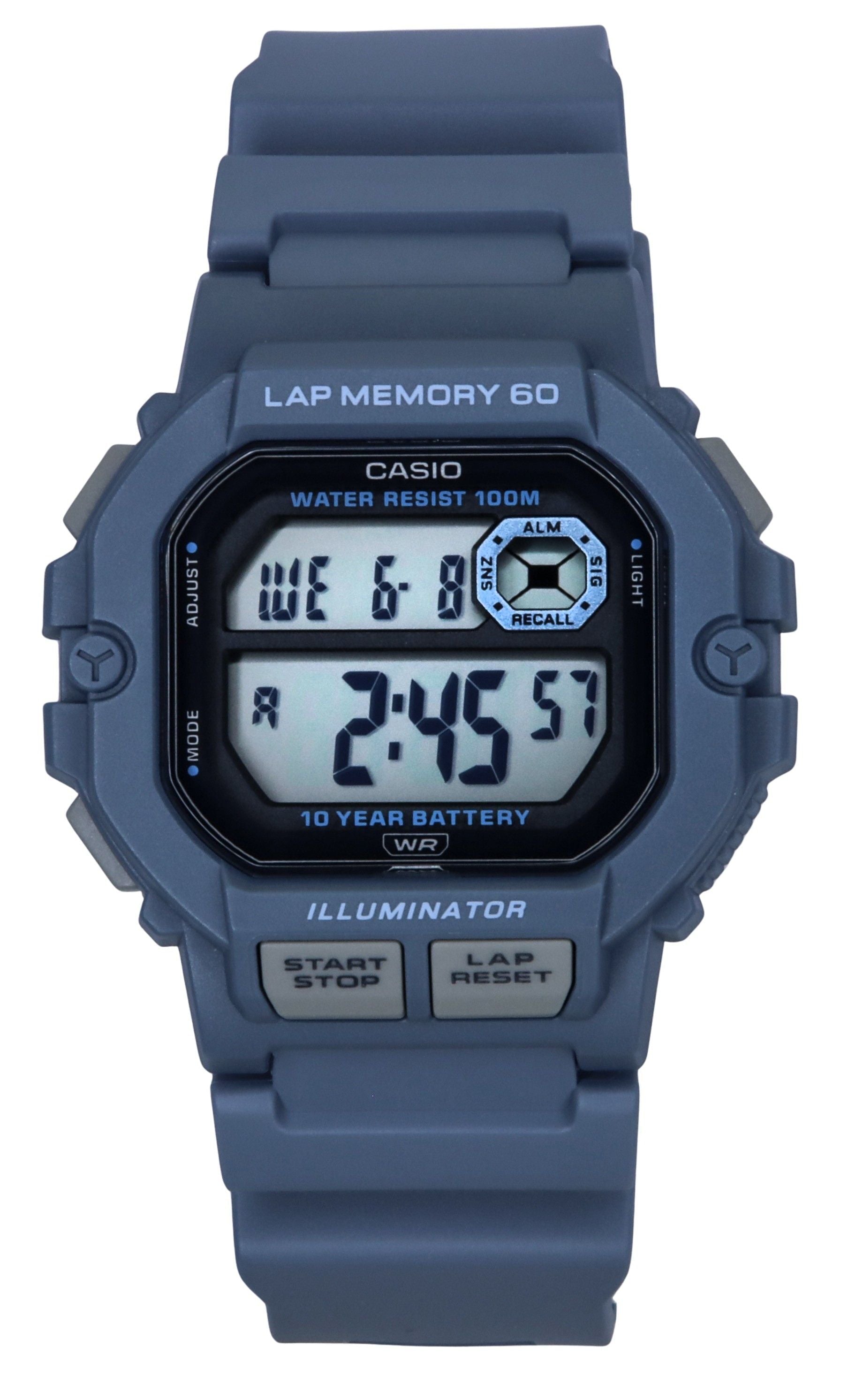 Casio Standard Digital Resin Strap Quartz WS - 1400H - 2AV 100M Men's Watch - Prestige Stones