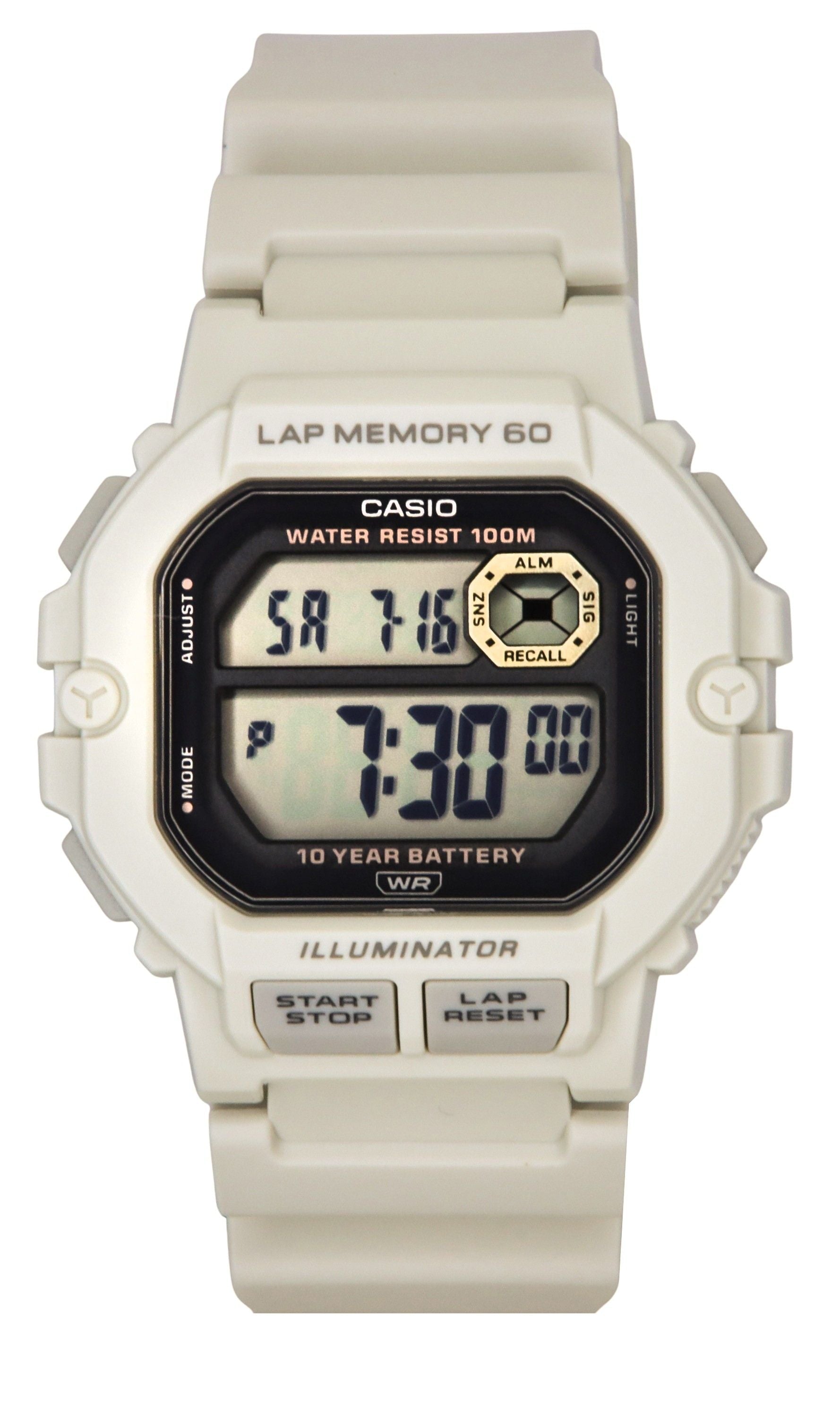 Casio Standard Digital Resin Strap Quartz WS - 1400H - 8AV 100M Men's Watch - Prestige Stones