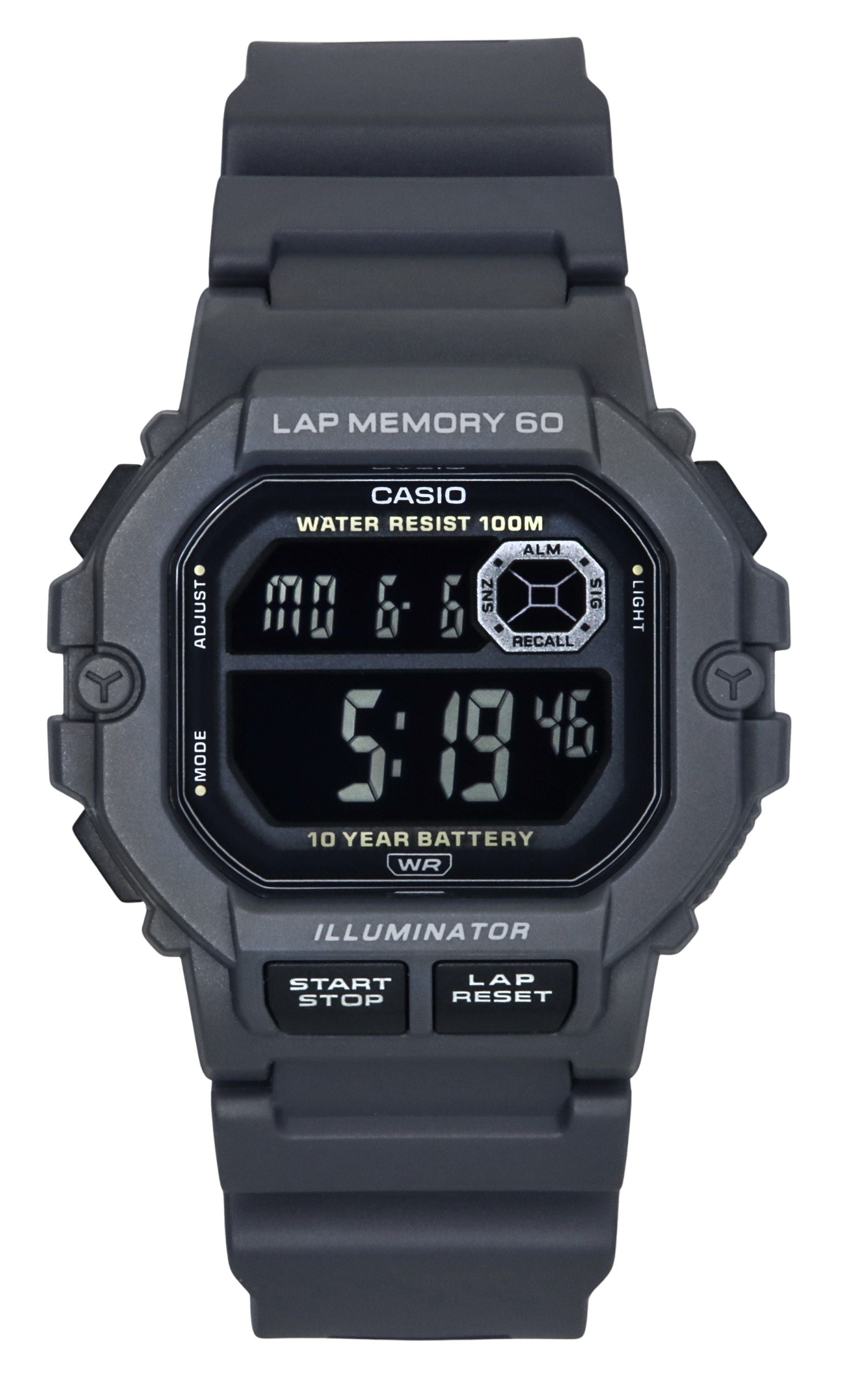 Casio Standard Digital Resin Strap Quartz WS - 1400H - 8BV 100M Men's Watch - Prestige Stones