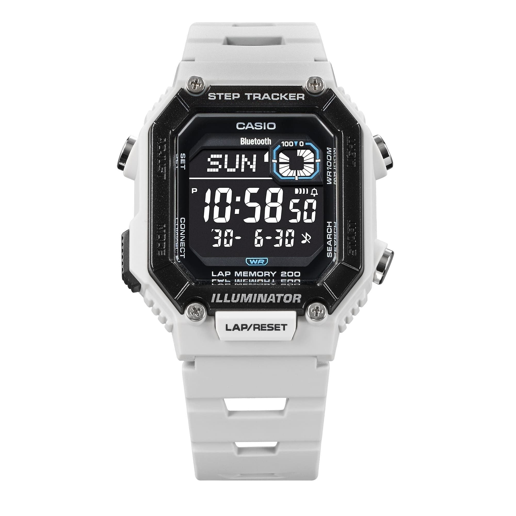 Casio Standard Digital Smartphone Link Step Tracker Resin Strap Quartz WS - B1000 - 8BV 100M Men's Watch - Prestige Stones