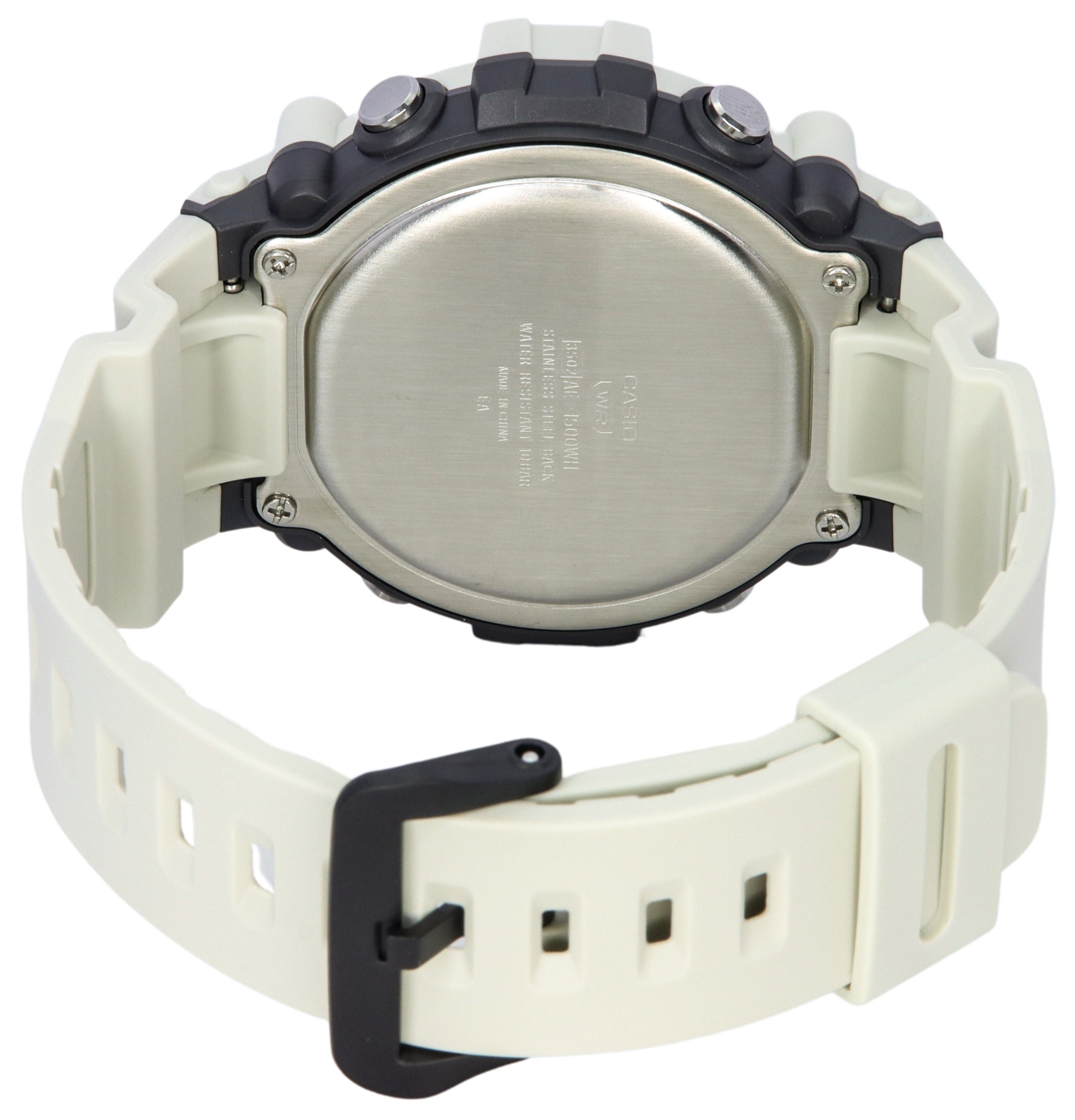 Casio Standard Digital White Resin Strap Quartz AE - 1500WH - 8B2 100M Men's Watch - Prestige Stones