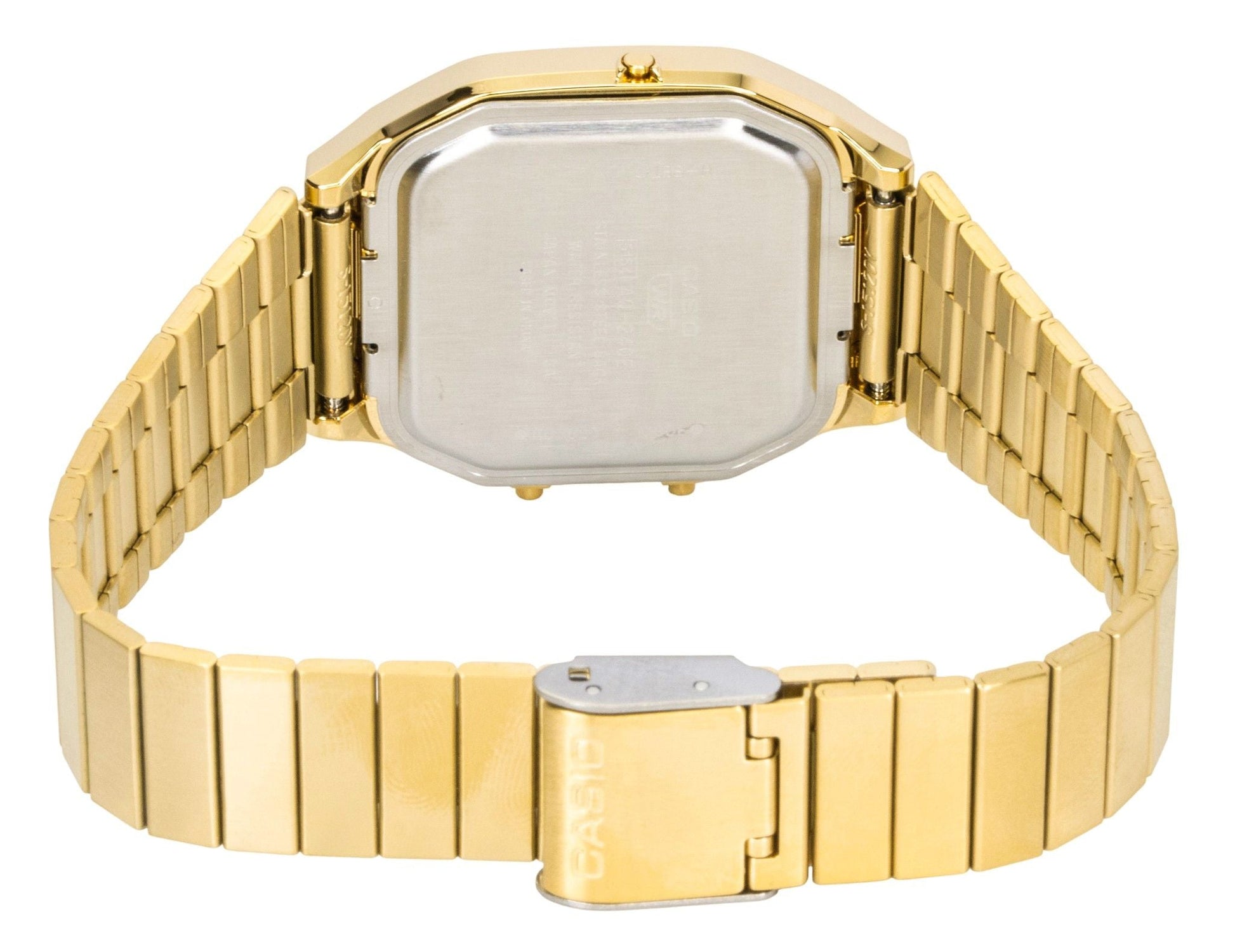 Casio Vintage Analog Digital Gold Tone Stainless Steel Gold Dial Quartz AQ - 240EG - 9A Unisex Watch - Prestige Stones