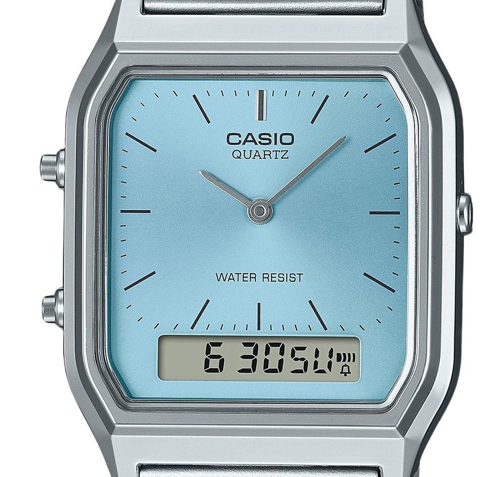 Casio Vintage Analog Digital Turquoise Blue Dial Quartz AQ - 230A - 2A1 Unisex Watch - Prestige Stones