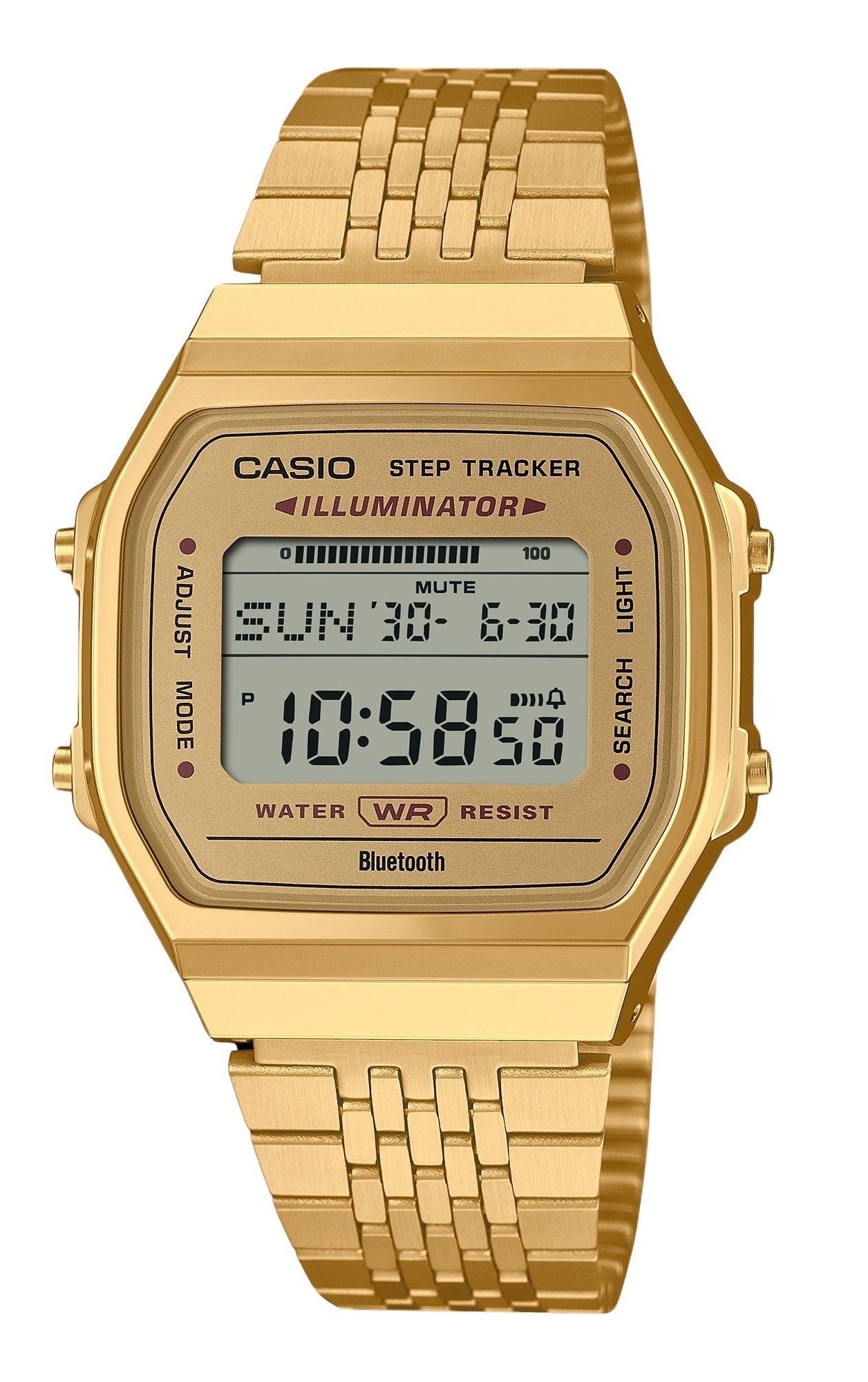 Casio Vintage Digital Smartphone Link Gold Tone Stainless Steel Quartz ABL - 100WEG - 9A Unisex Watch - Prestige Stones