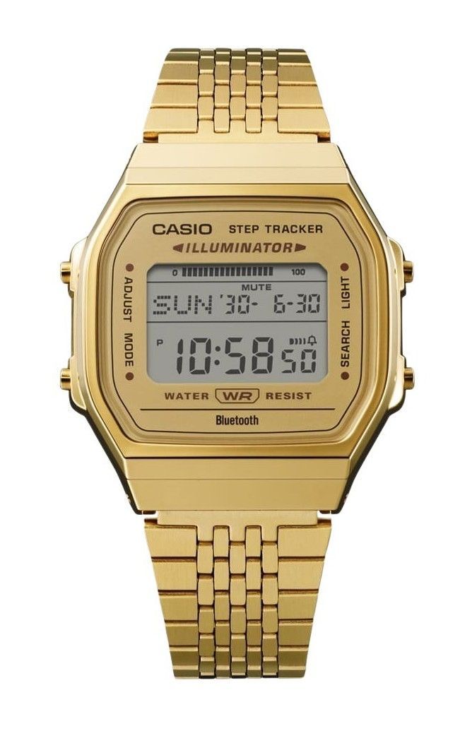 Casio Vintage Digital Smartphone Link Gold Tone Stainless Steel Quartz ABL - 100WEG - 9A Unisex Watch - Prestige Stones