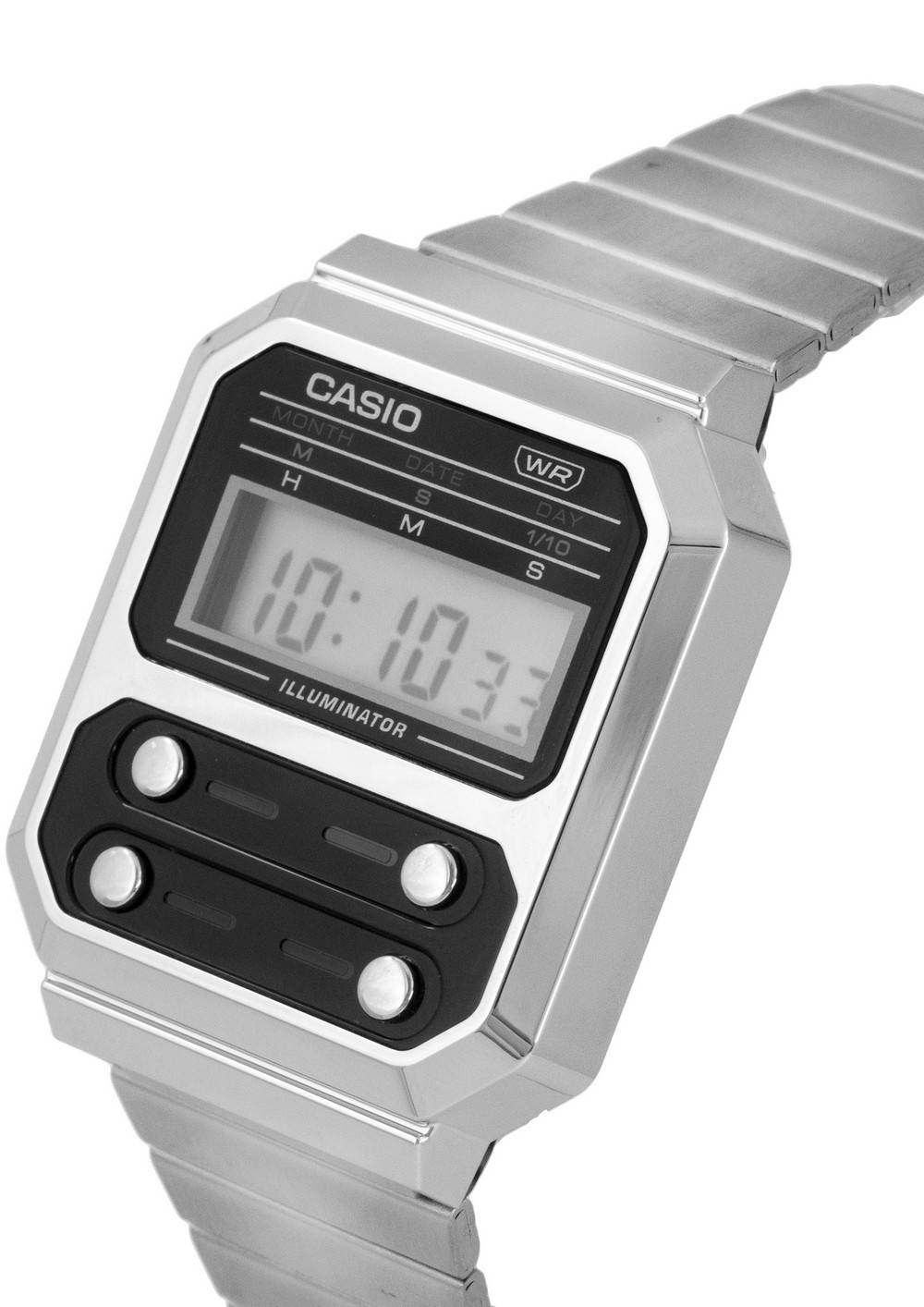 Casio Vintage Digital Stainless Steel A100WE - 1A A100WE - 1 Men's Watch - Prestige Stones