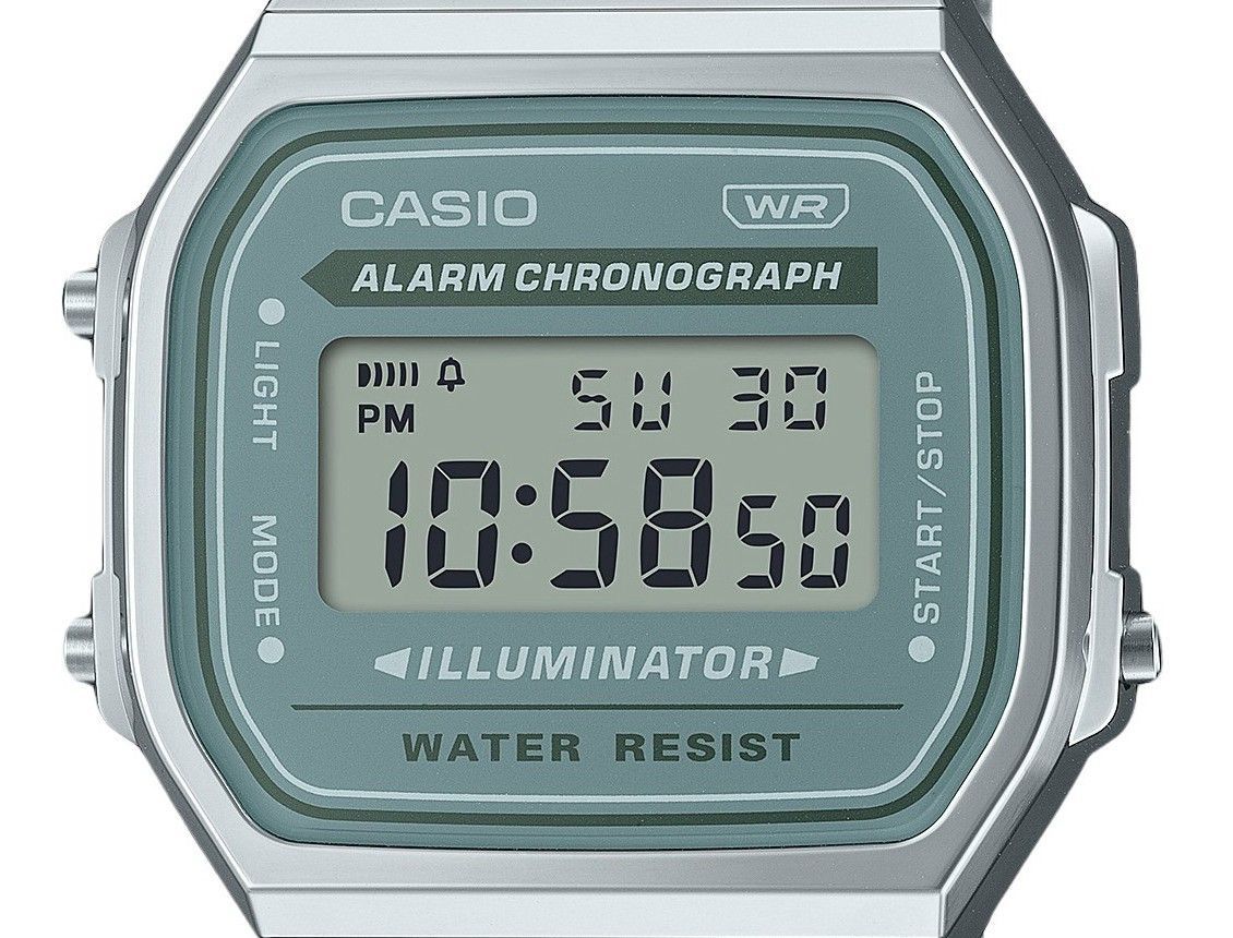 Casio Vintage Digital Stainless Steel Bracelet Quartz A168WA - 3A Men's Watch - Prestige Stones