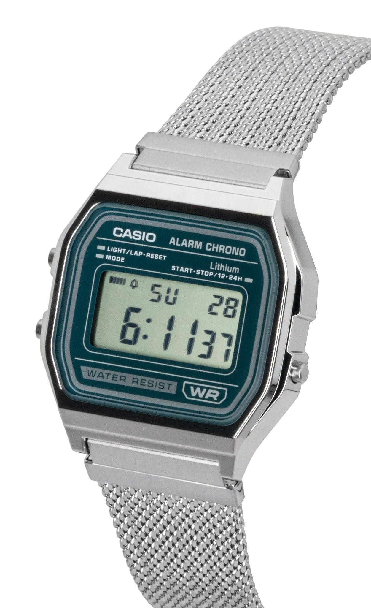 Casio Vintage Digital Stainless Steel Mesh Bracelet Quartz A158WEM - 3 Unisex Watch - Prestige Stones