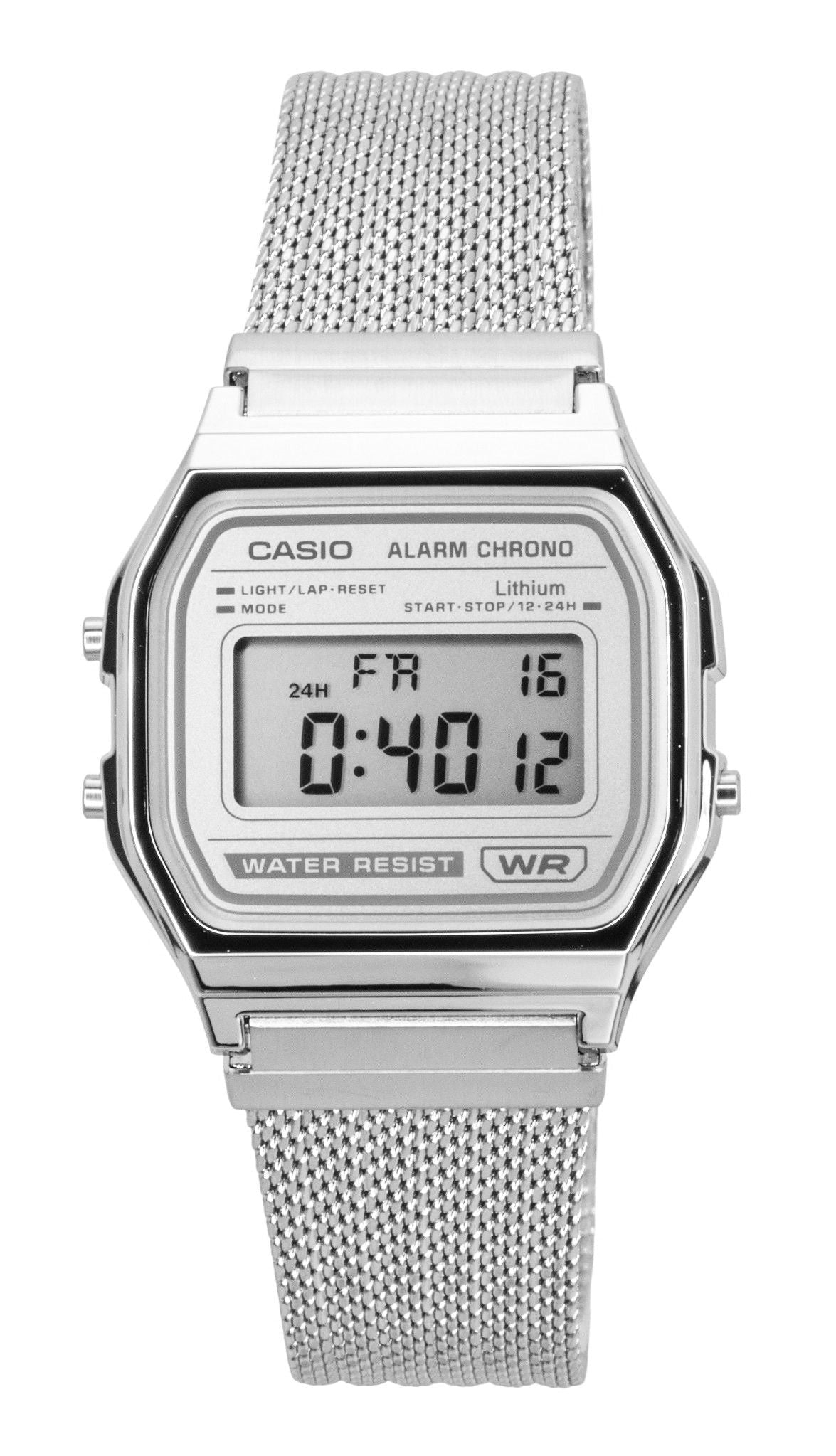 Casio Vintage Digital Stainless Steel Mesh Bracelet Quartz A158WEM - 7 Unisex Watch - Prestige Stones