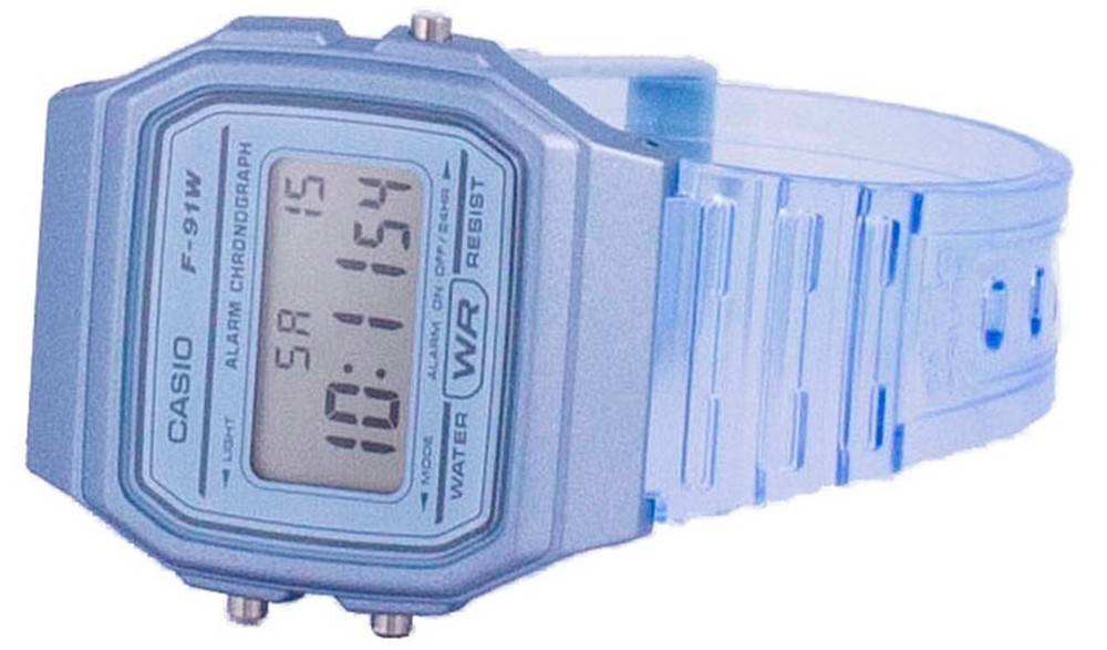 Casio Youth Blue Resin Digital F - 91WS - 2 F91WS - 2 Unisex Watch - Prestige Stones