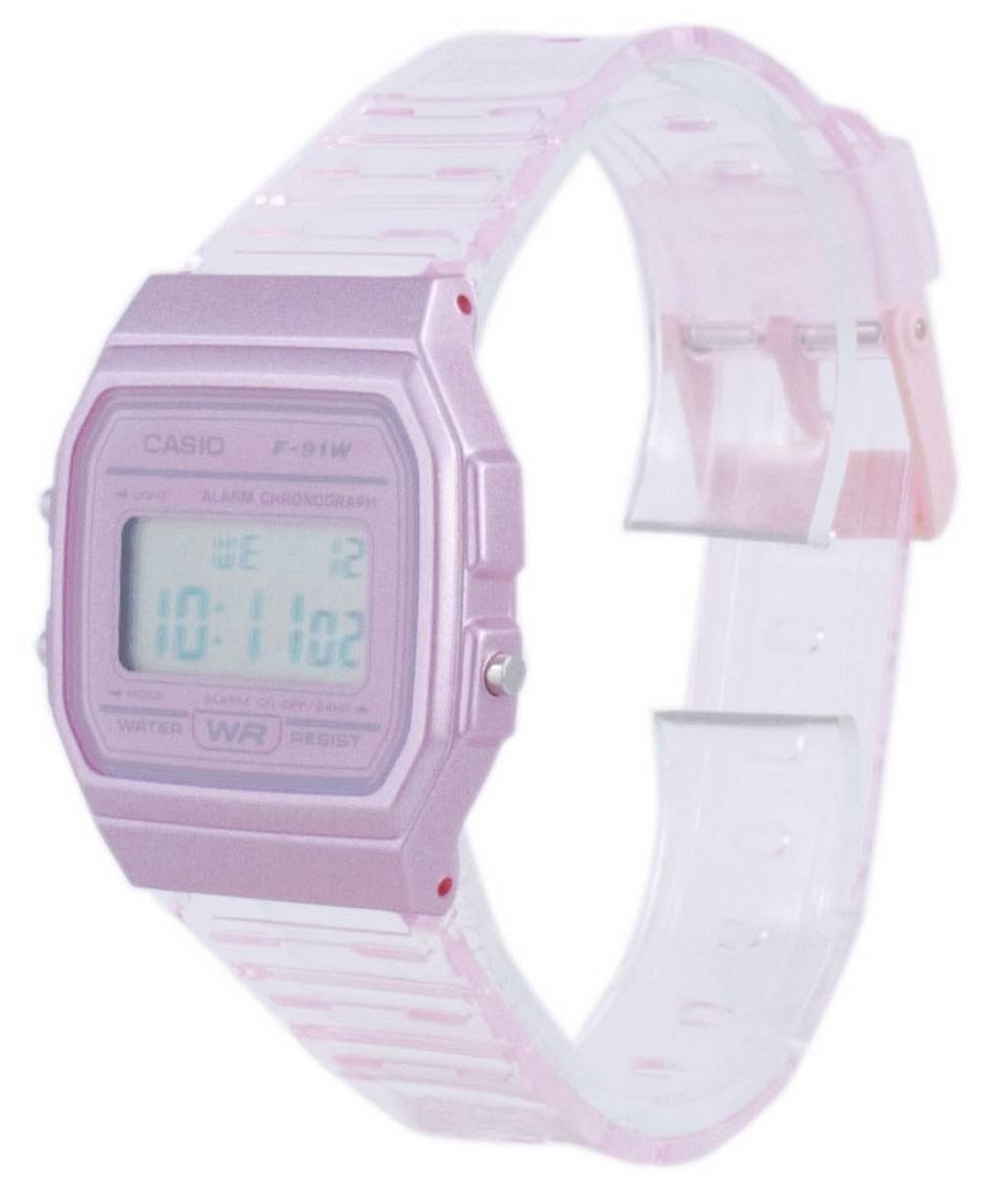 Casio Youth Pink Resin Digital F - 91WS - 4 F91WS - 4 Unisex Watch - Prestige Stones